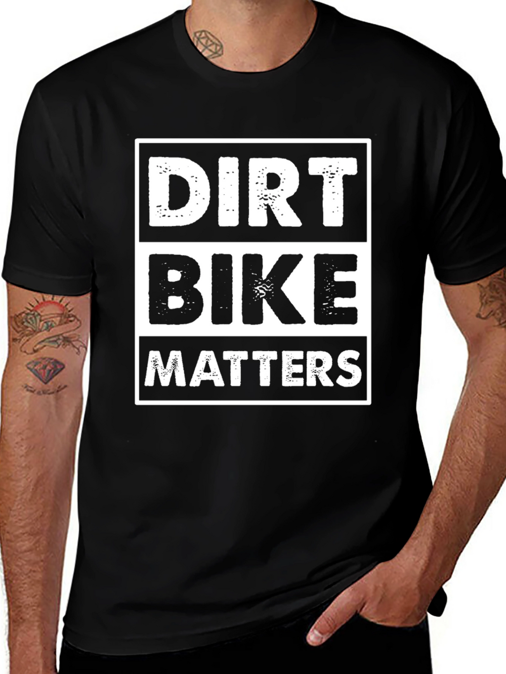 Dirt Bike Matters Graphic Tee - Black Cotton T-Shirt