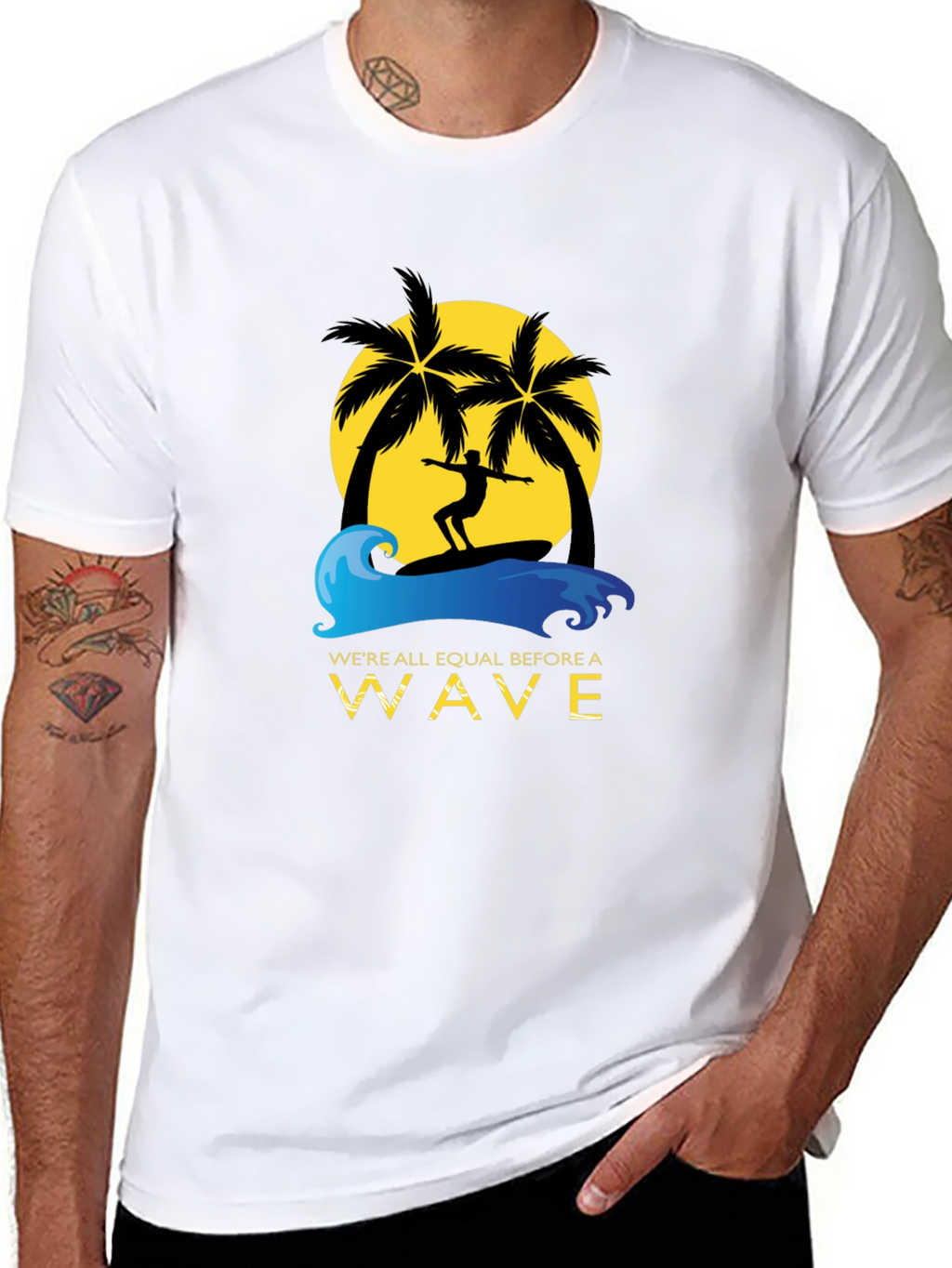 Surfer Graphic Tee - Equal Before a Wave