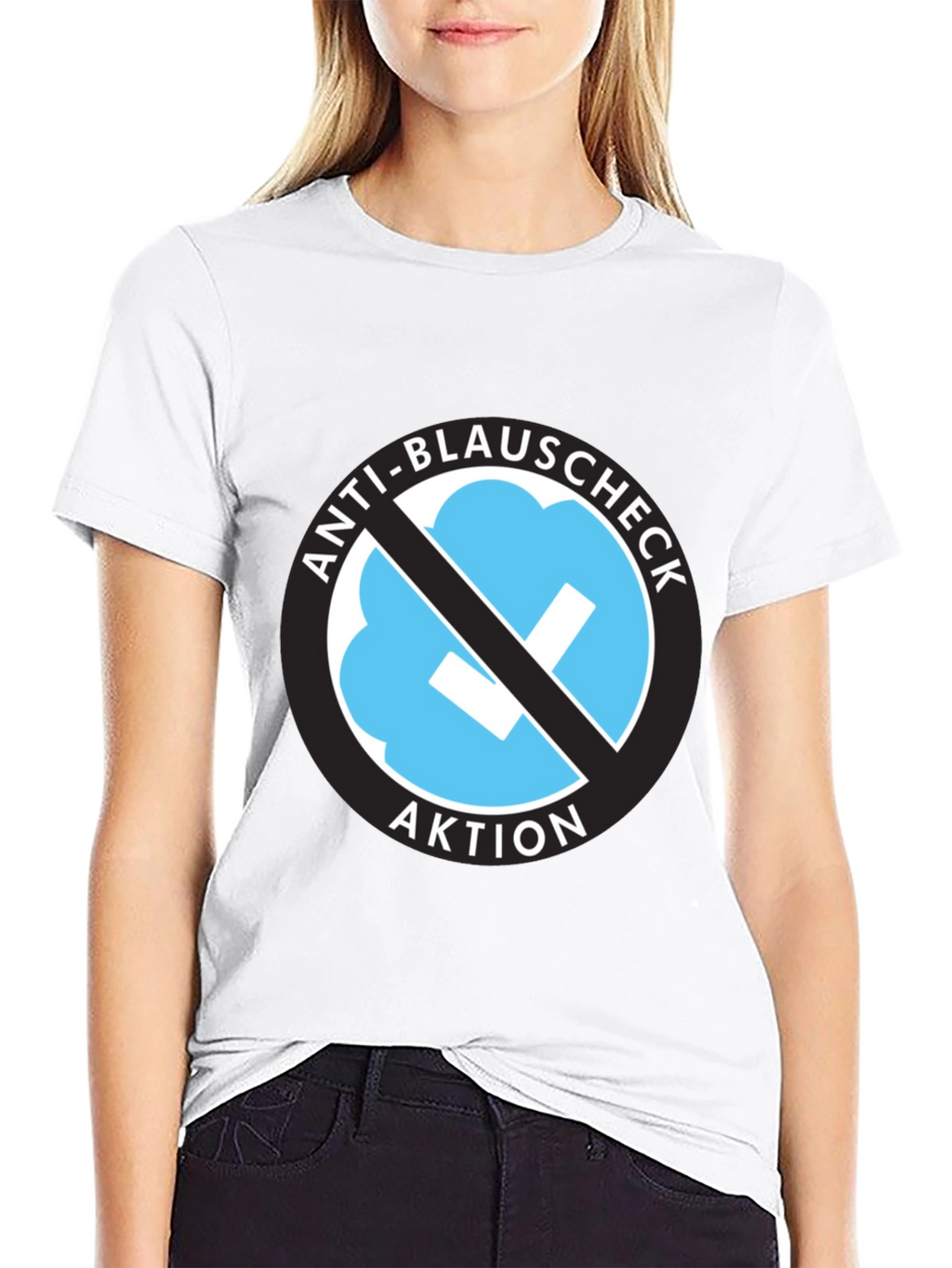 Anti-Blauschmeck T-Shirt - Black Crew Neck Tee