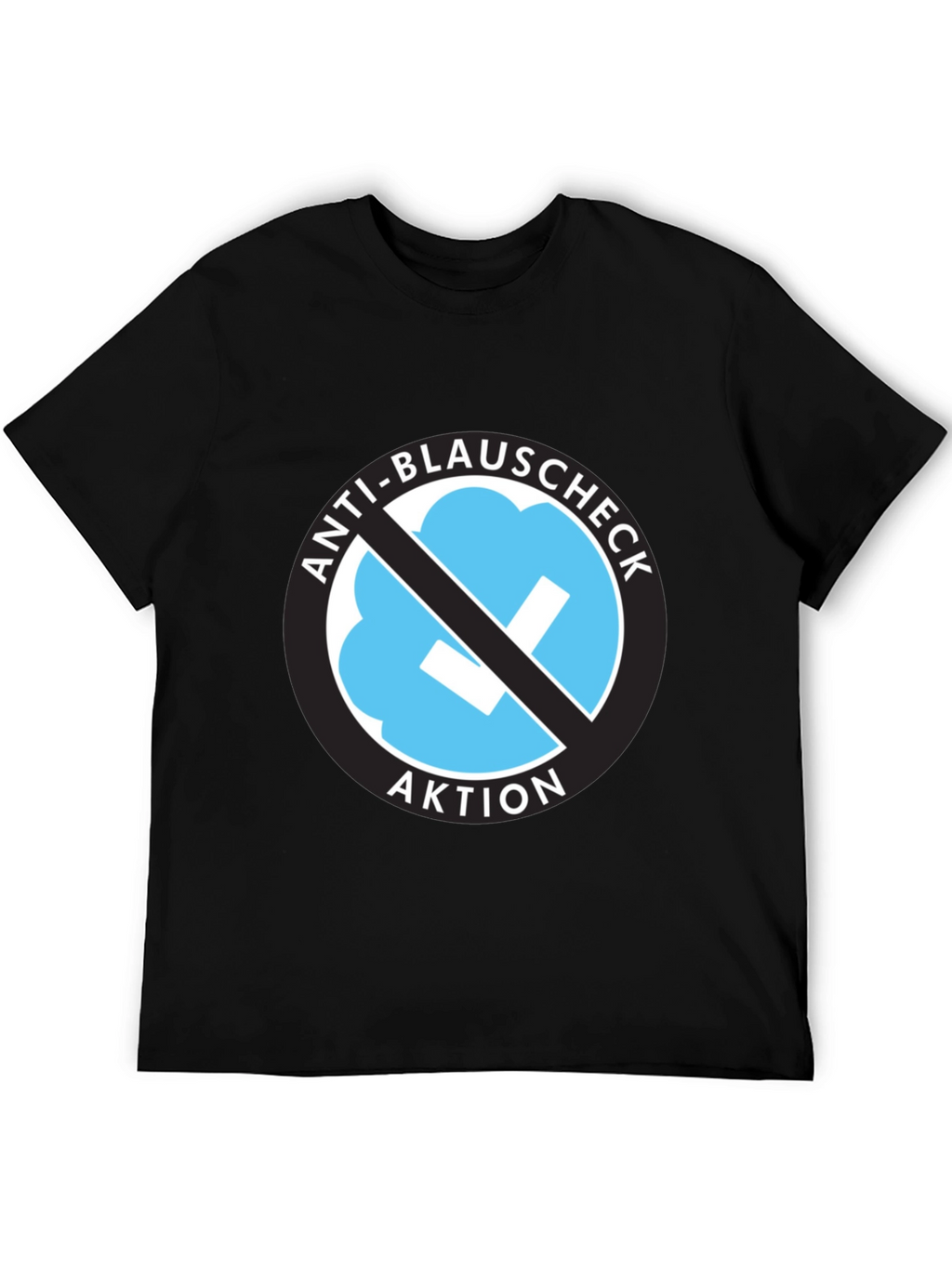 Anti-Blauschmeck T-Shirt - Black Crew Neck Tee