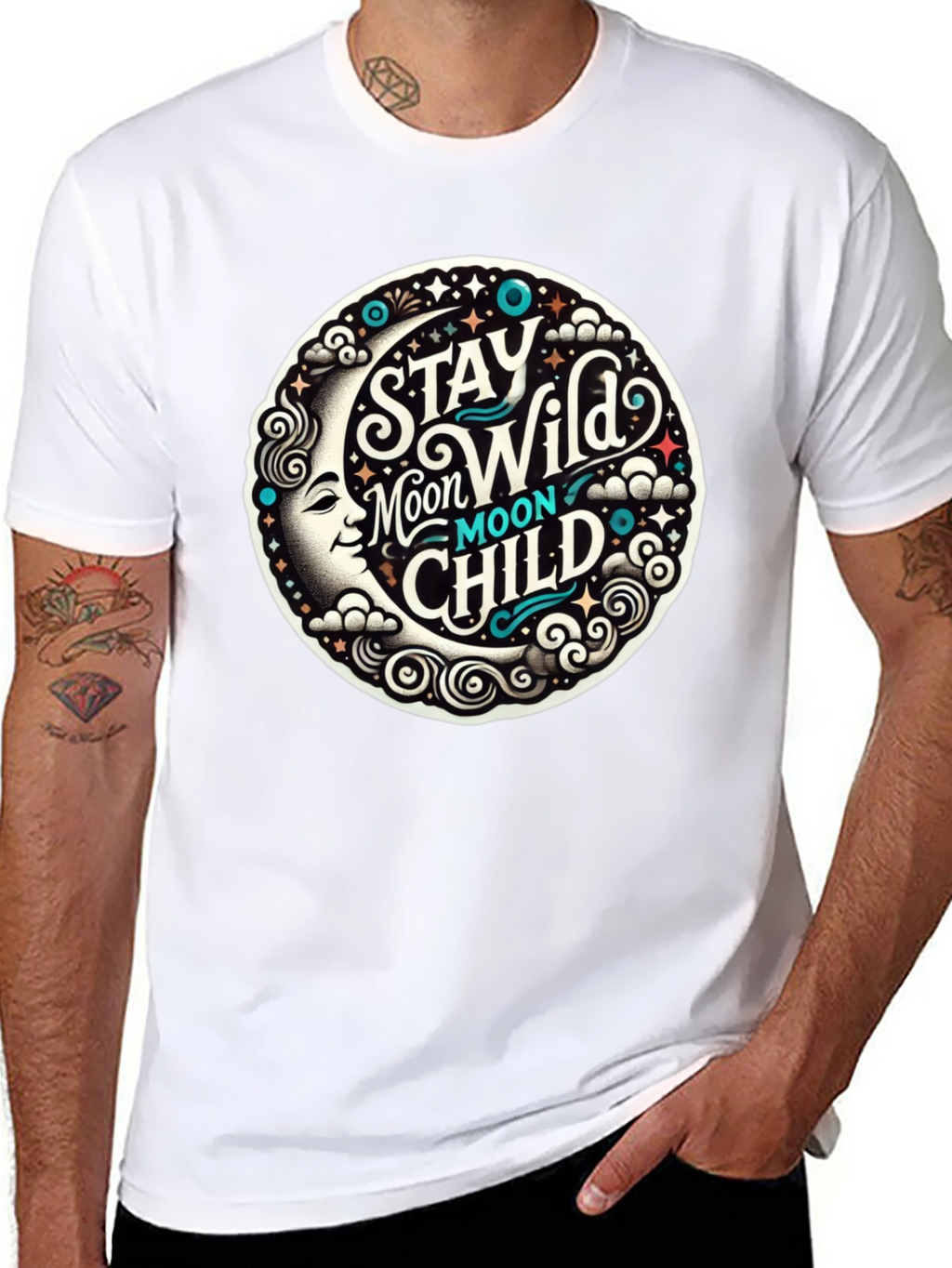 Stay Wild Moon Child Black T-Shirt