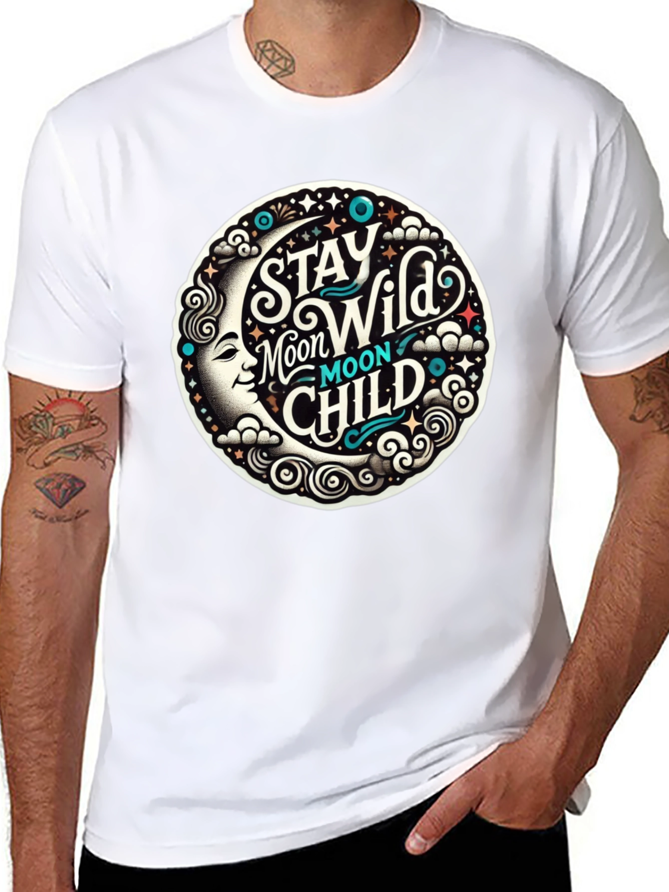 Stay Wild Moon Child Black T-Shirt