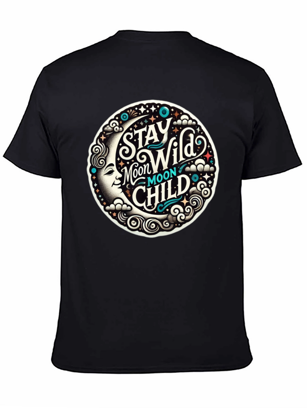 Stay Wild Moon Child Black T-Shirt