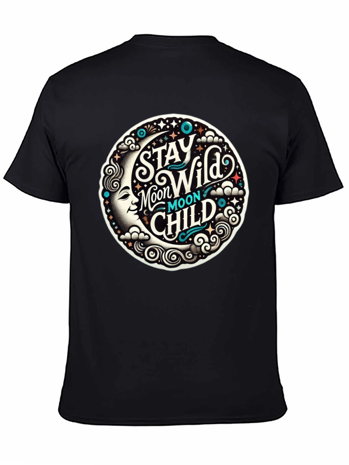 Stay Wild Moon Child Black T-Shirt