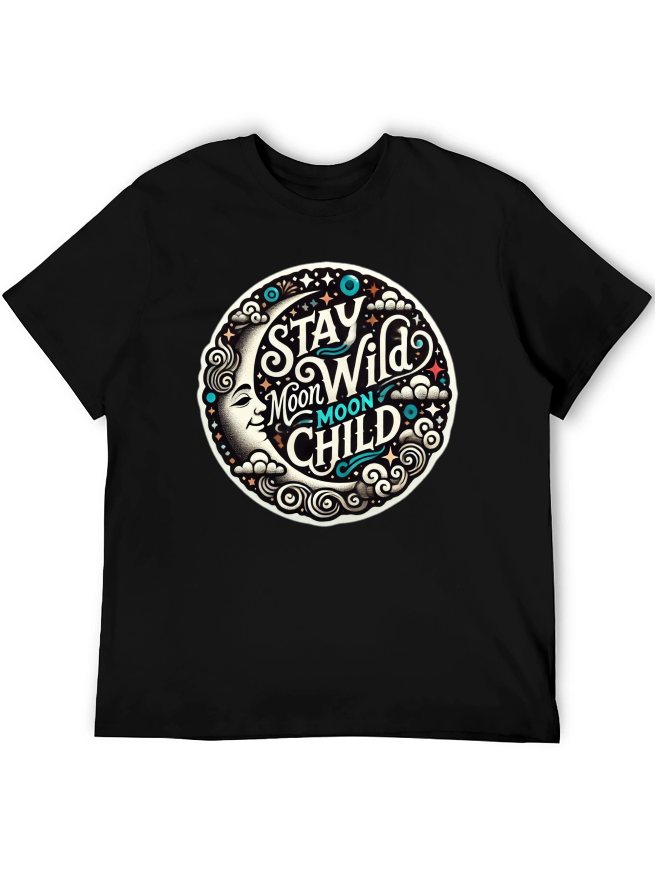 Stay Wild Moon Child Black T-Shirt