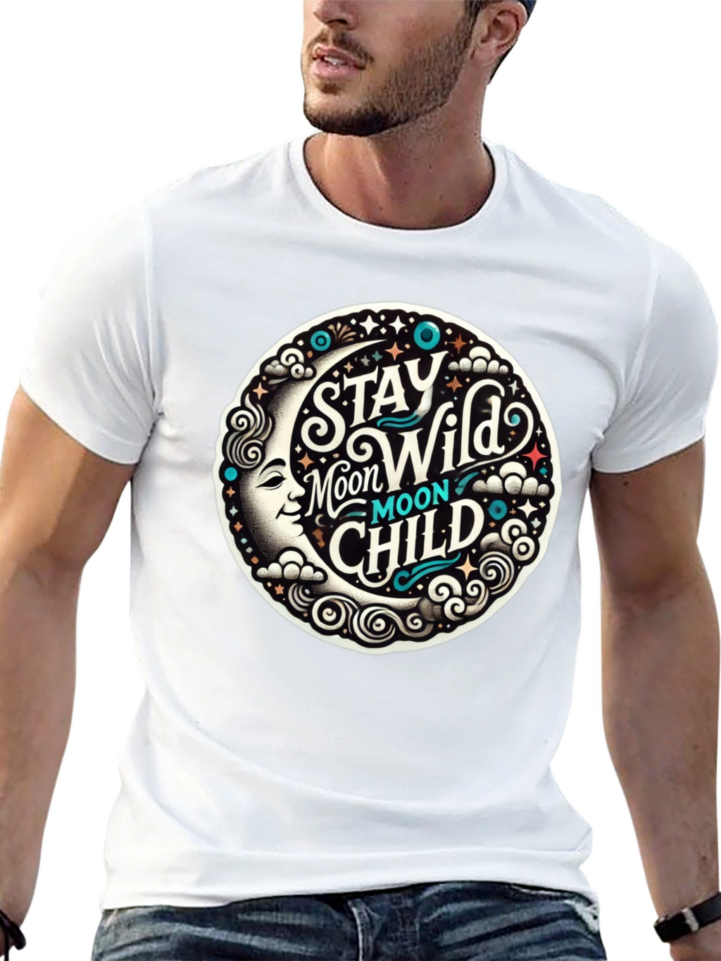 Stay Wild Moon Child Black T-Shirt