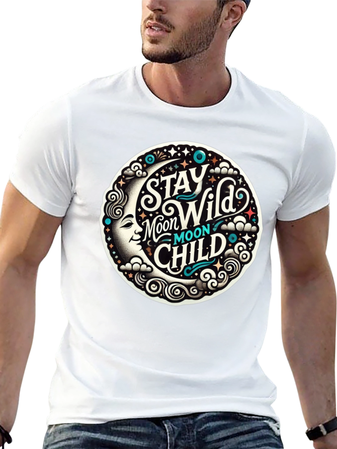 Stay Wild Moon Child Black T-Shirt