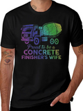 Proud Concrete Finishers Wife Graphic Tee