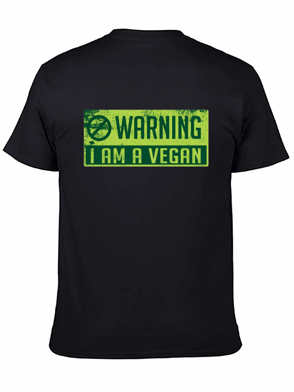 Vegan Warning Graphic Tee - Black