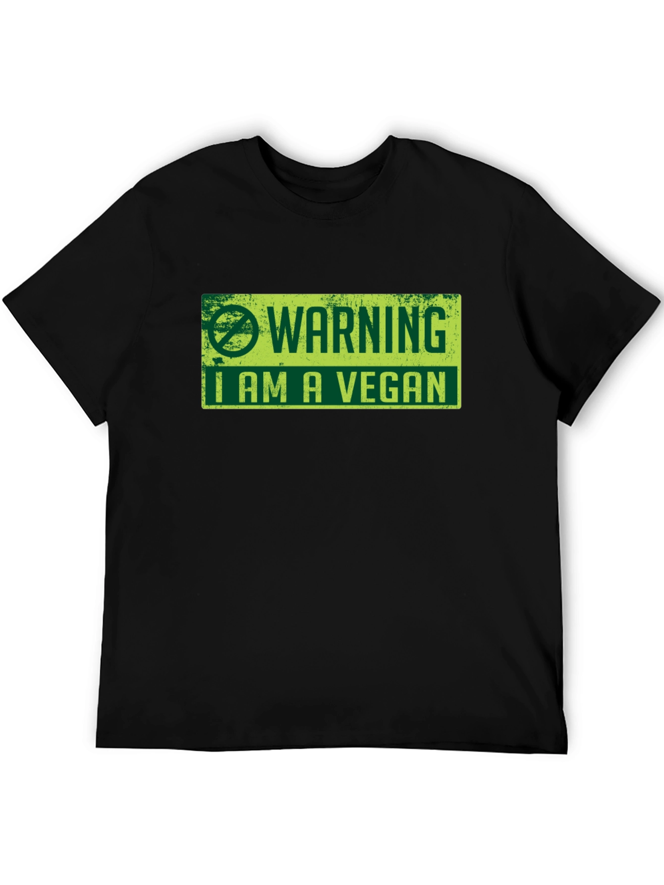 Vegan Warning Graphic Tee - Black