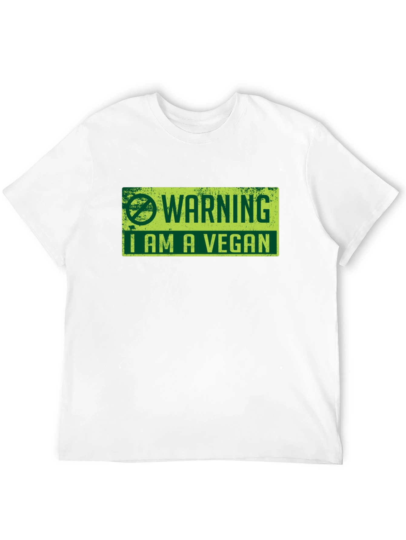 Vegan Warning Graphic Tee - Black