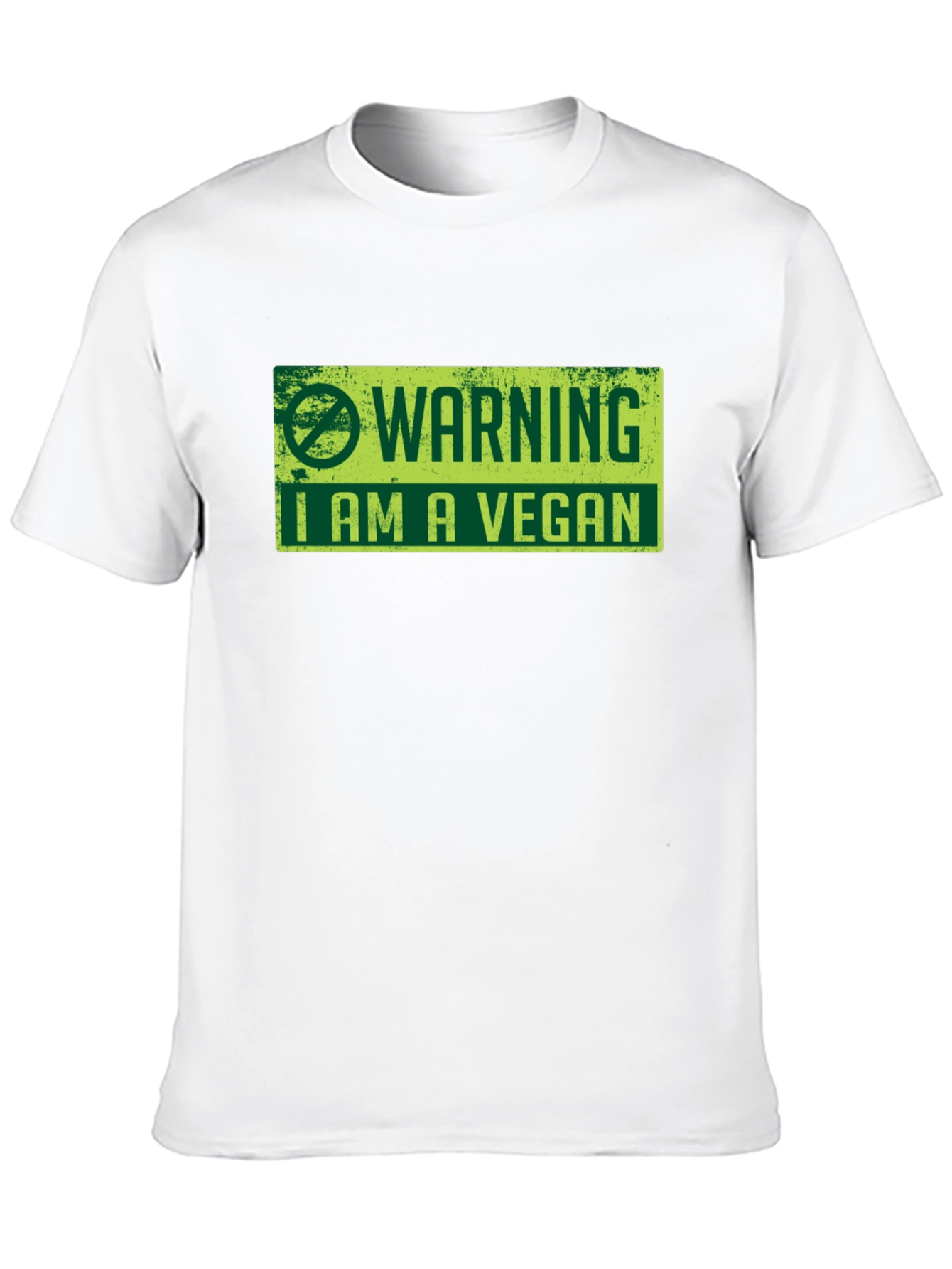 Vegan Warning Graphic Tee - Black