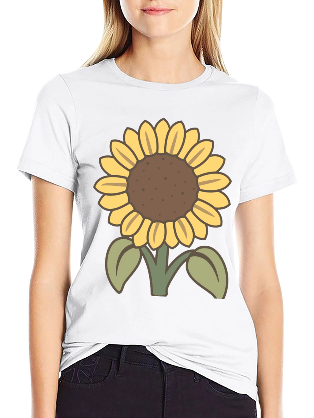 Sunflower Graphic T-Shirt - Casual Black Tee