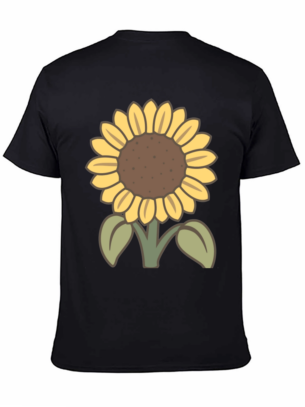 Sunflower Graphic T-Shirt - Casual Black Tee
