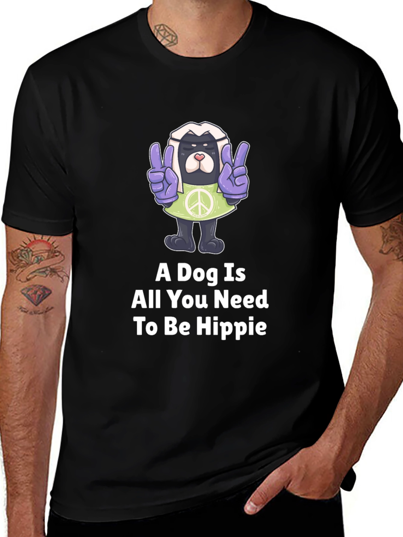 Dog Hippie T-Shirt - A Dog Is All You Need