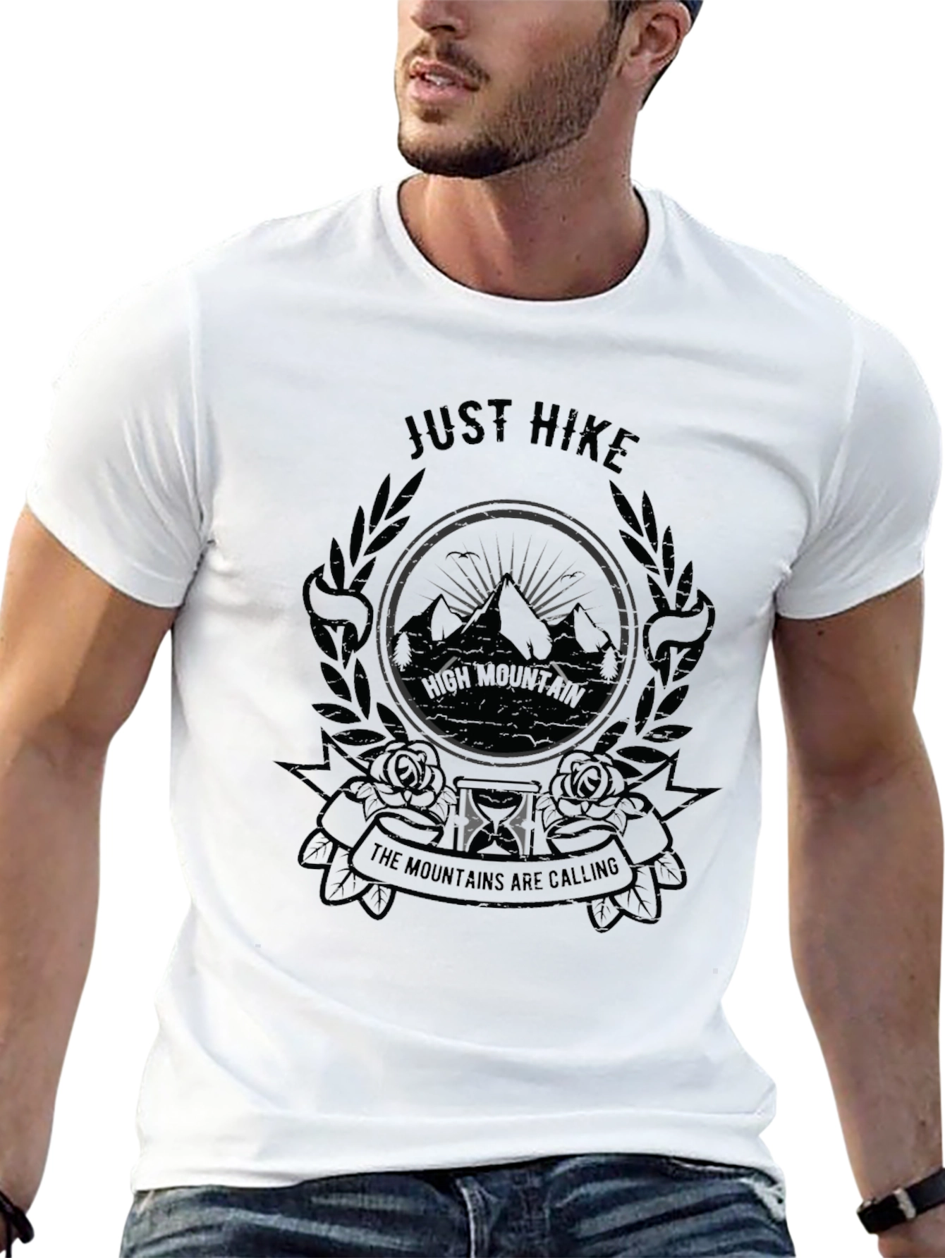 Just Hike Mountain Graphic T-Shirt