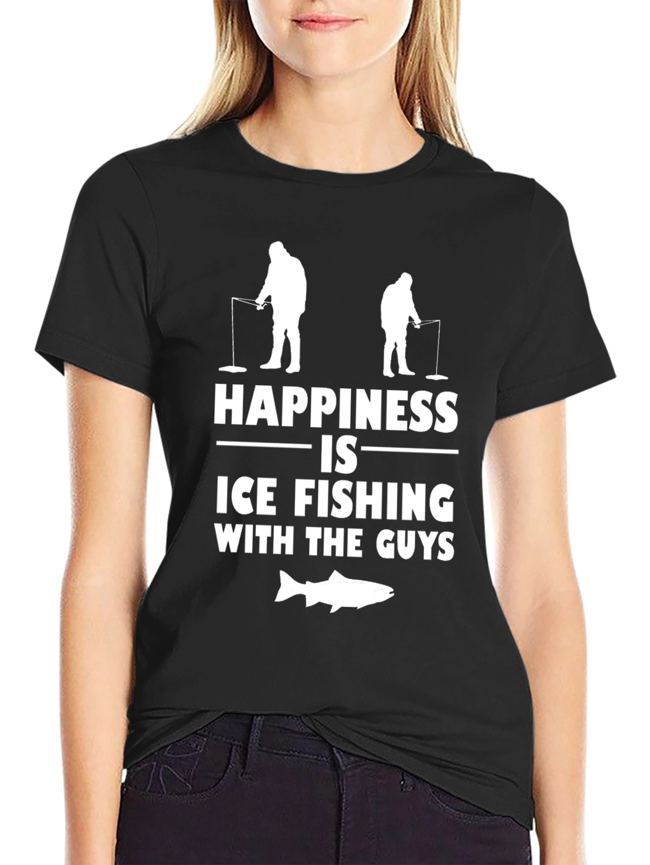 Ice Fishing Guys Graphic T-Shirt