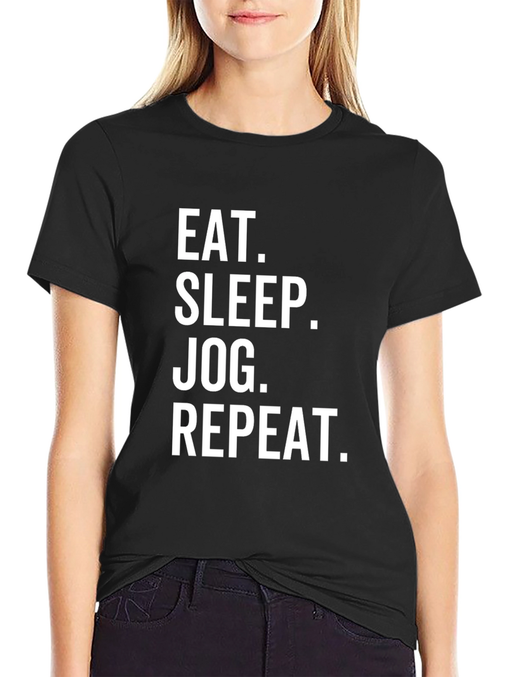 Eat Sleep Jog Repeat Graphic T-Shirt