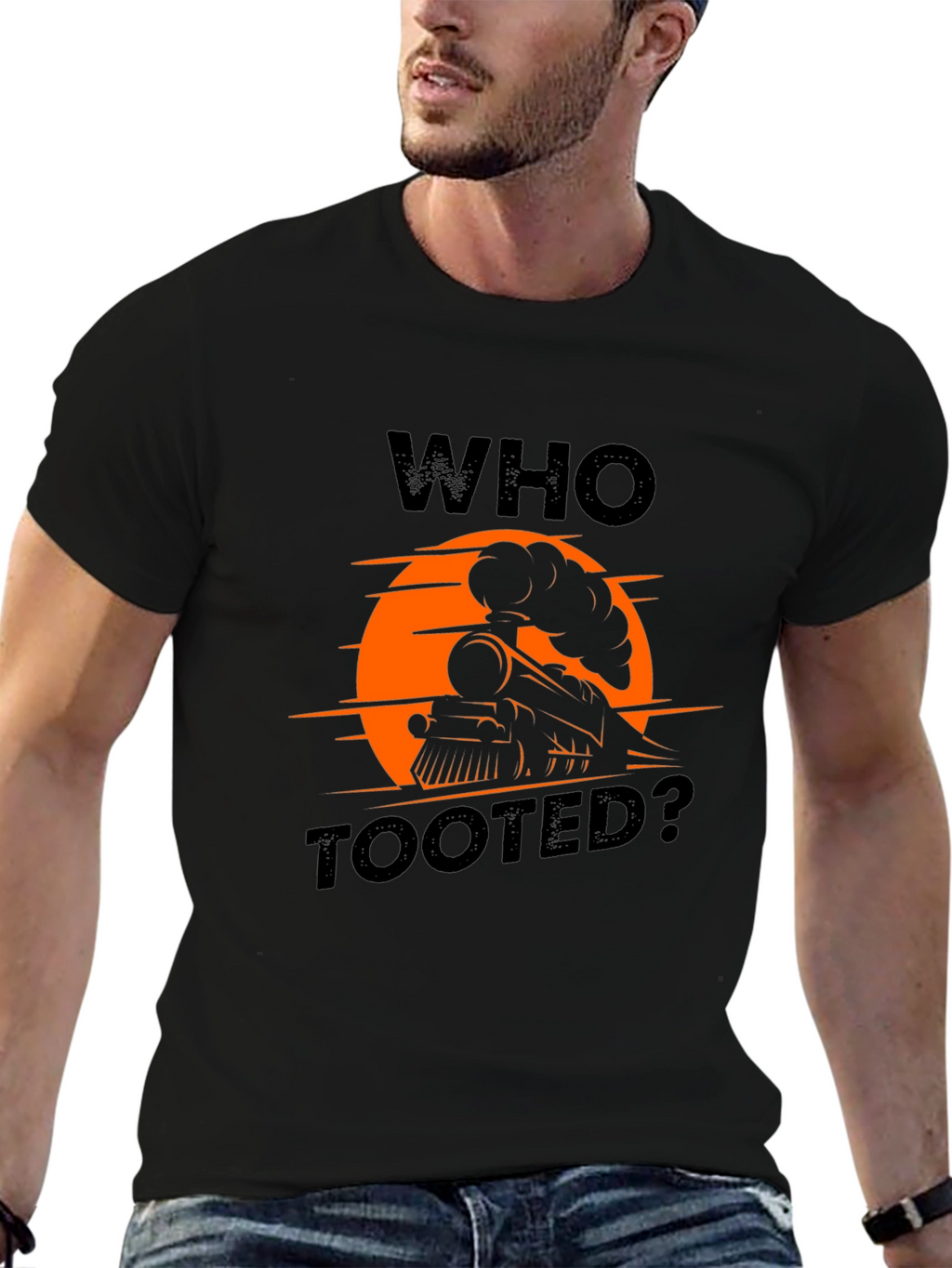 Who Tooted? Train Graphic T-Shirt