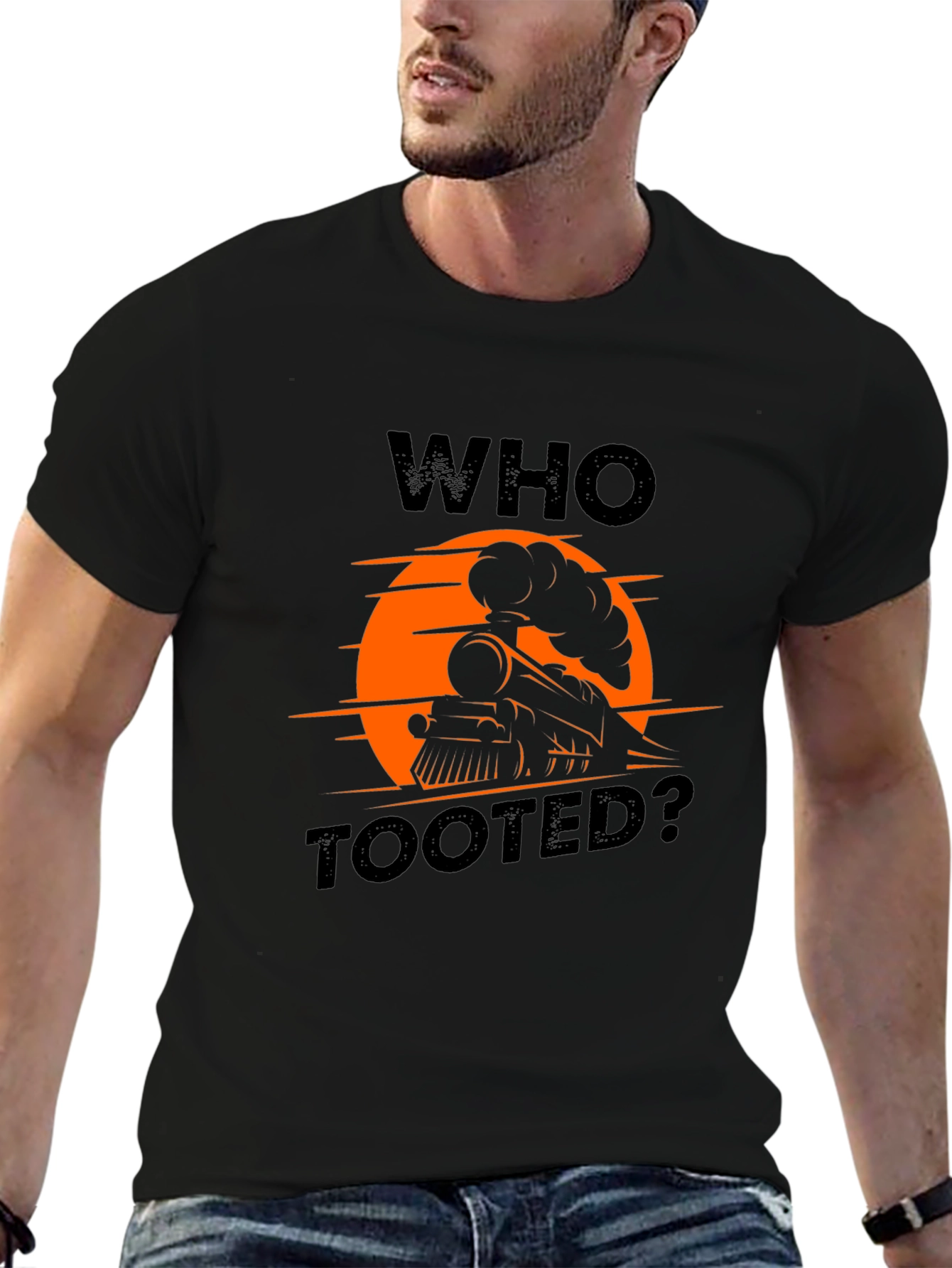 Who Tooted? Train Graphic T-Shirt