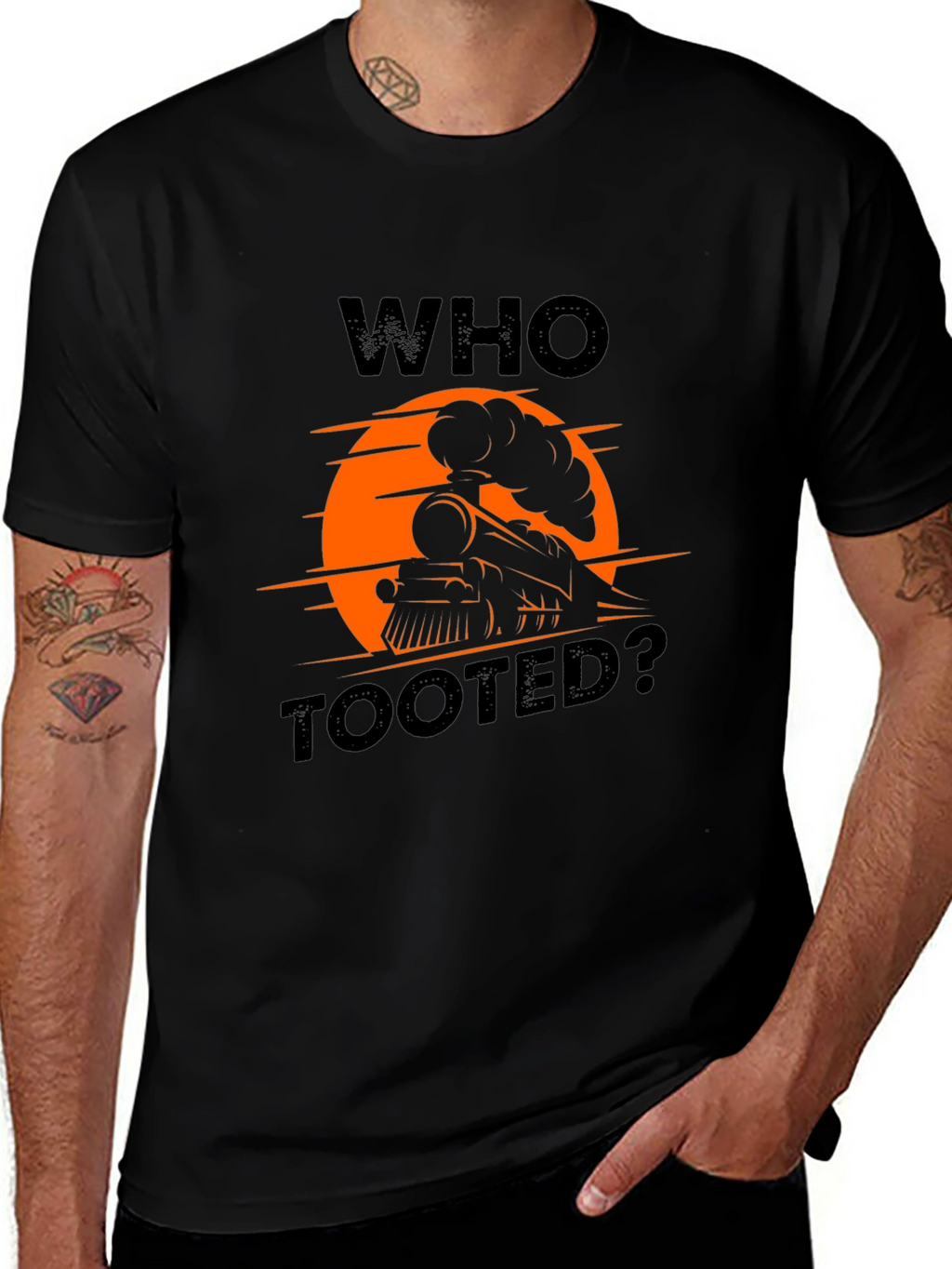 Who Tooted? Train Graphic T-Shirt