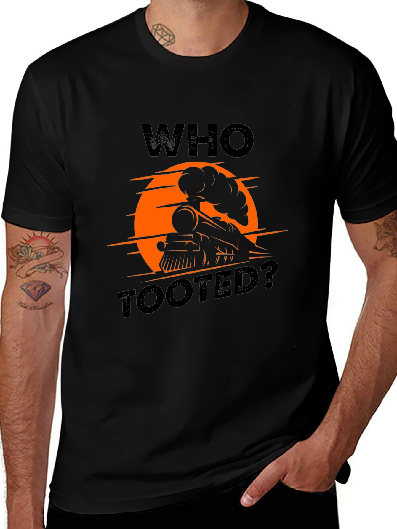 Who Tooted? Train Graphic T-Shirt