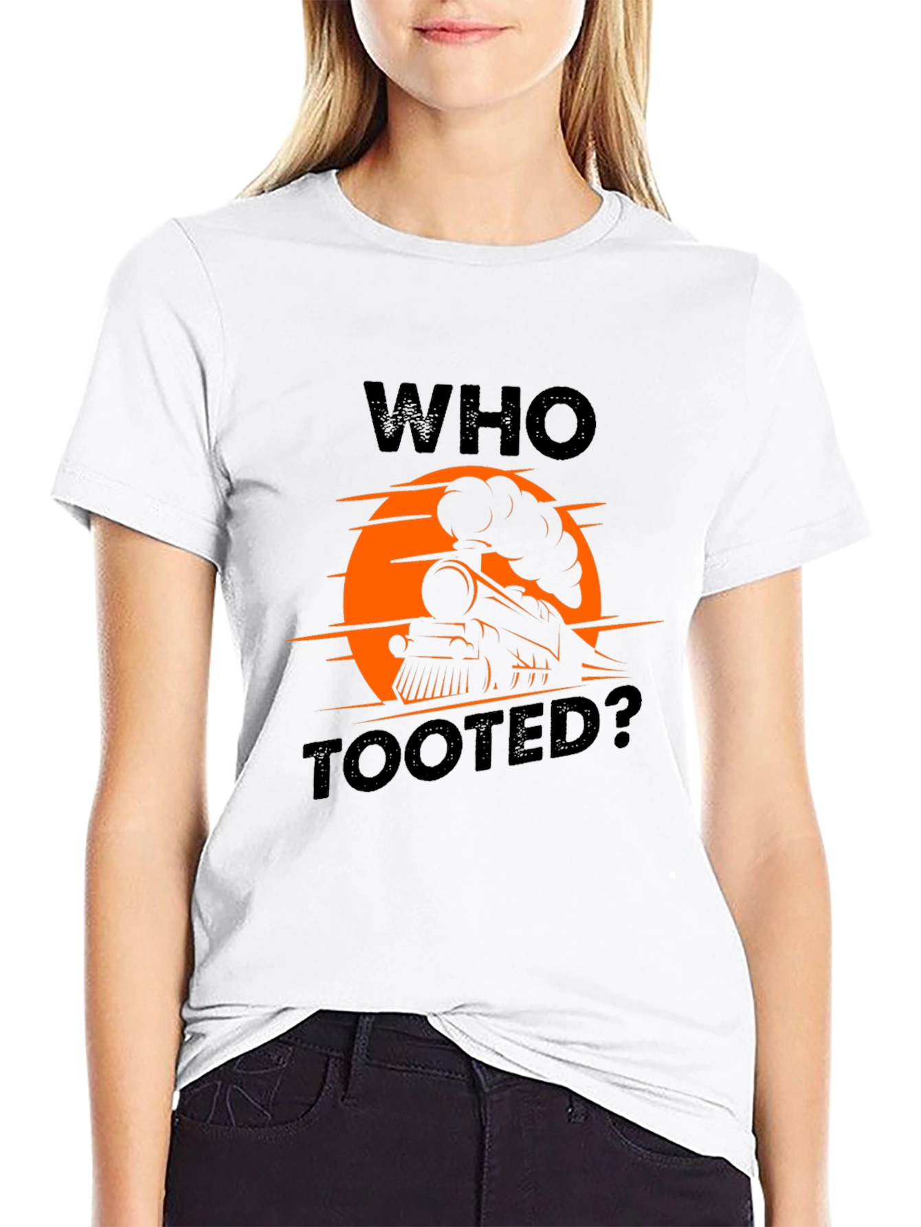 Who Tooted? Train Graphic T-Shirt