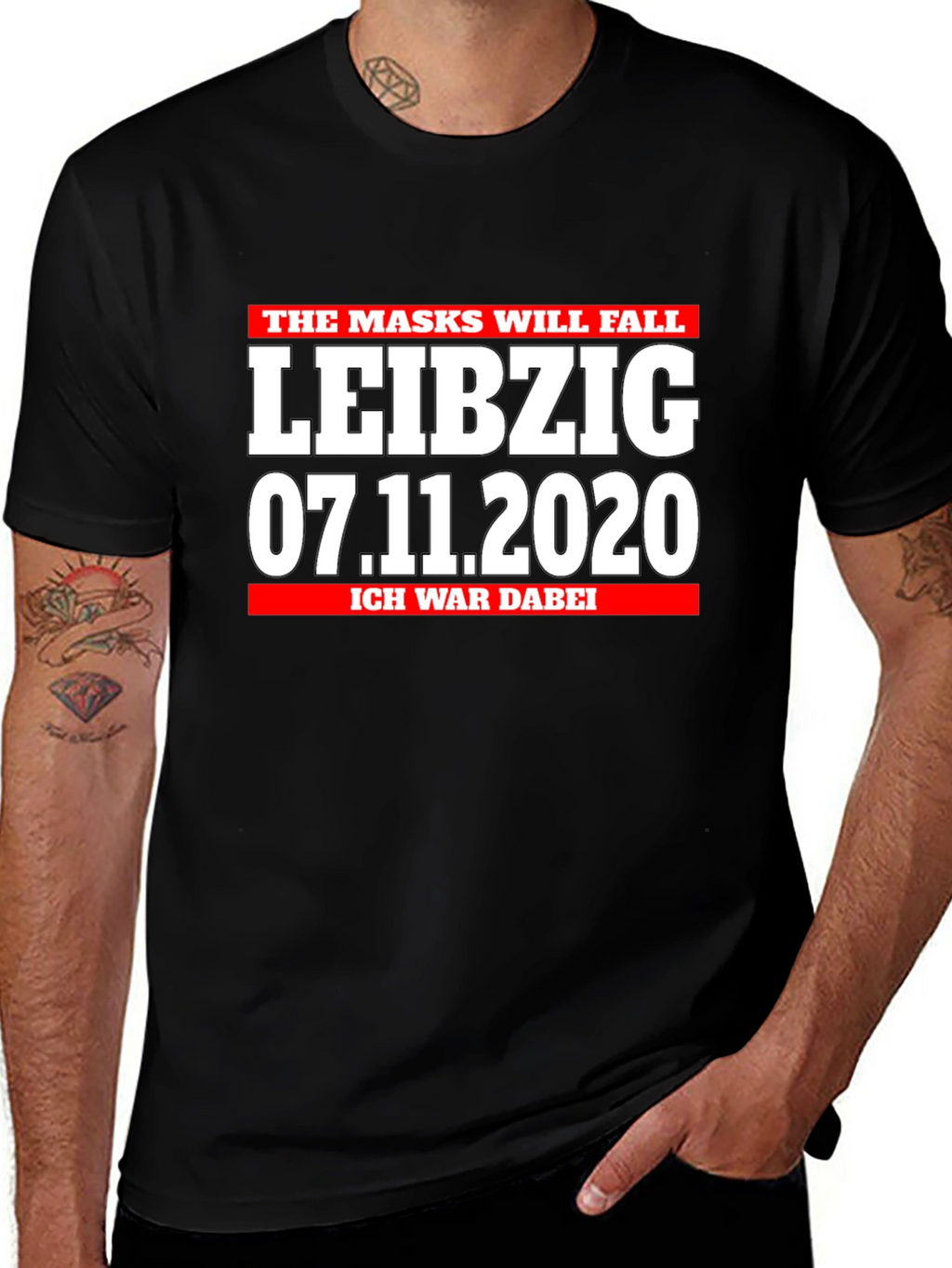 Leipzig 07.11.2020 I Was There Black T-Shirt