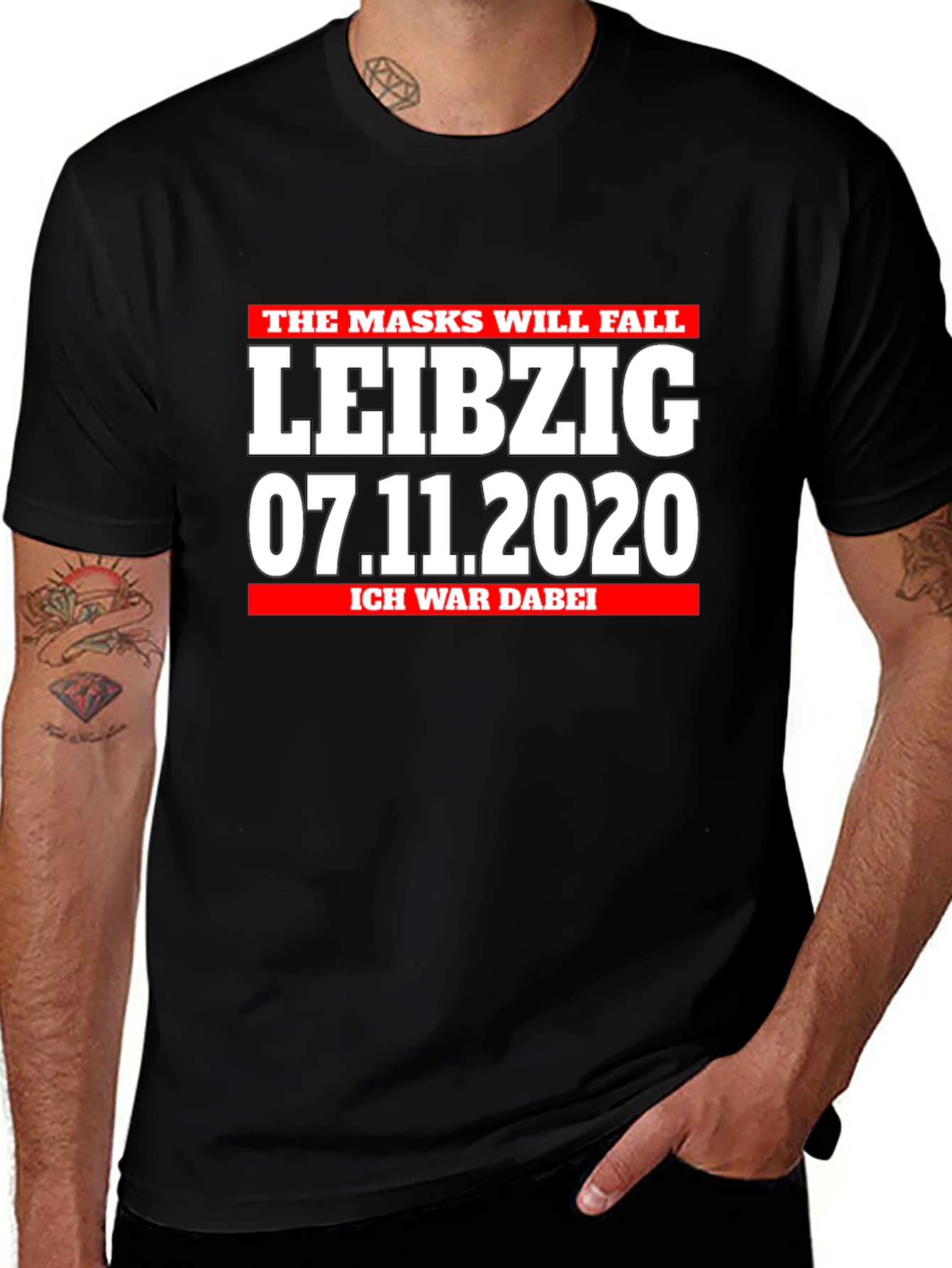 Leipzig 07.11.2020 I Was There Black T-Shirt