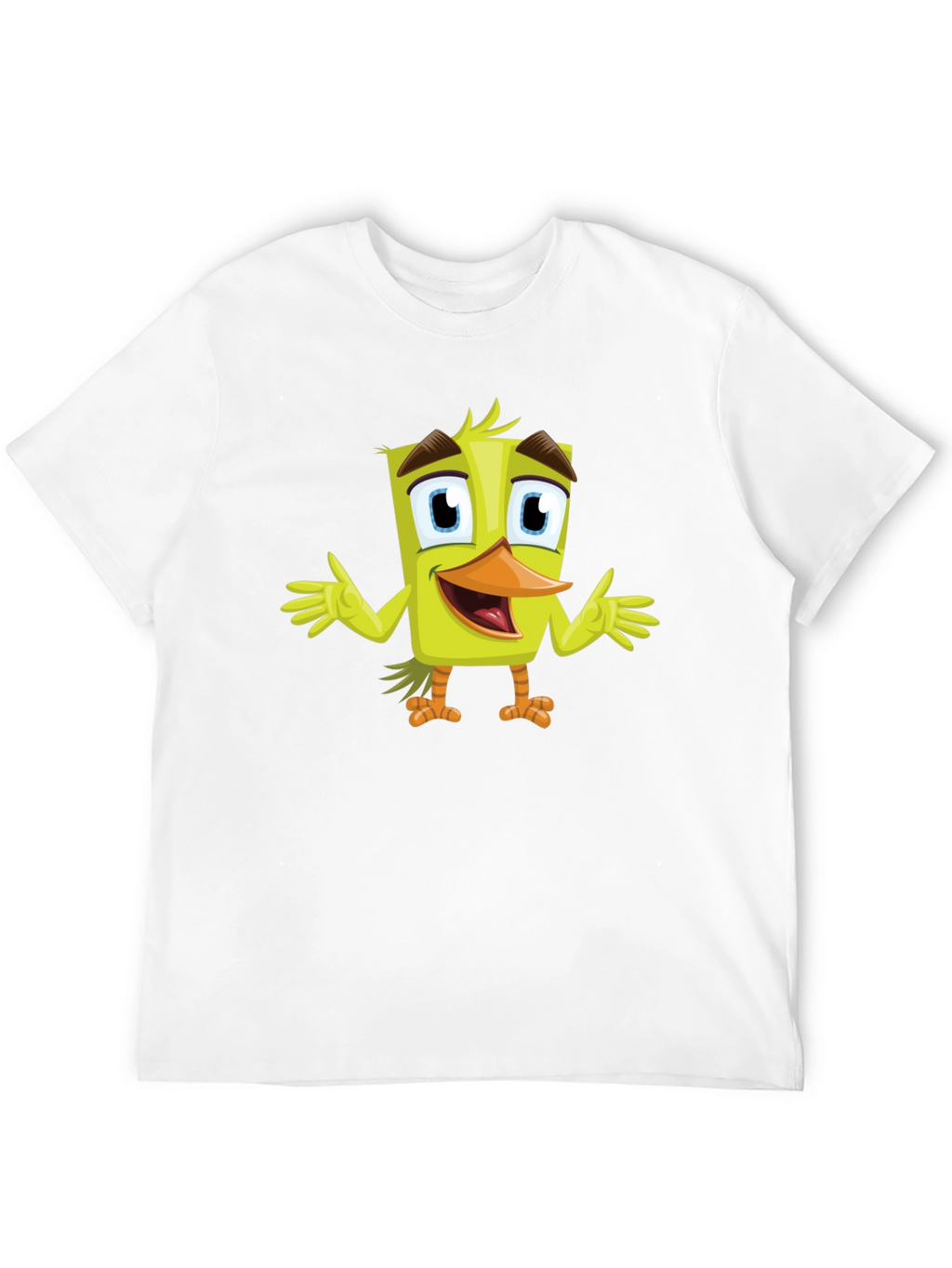 Cartoon Duck Graphic Tee - Black Unisex T-Shirt