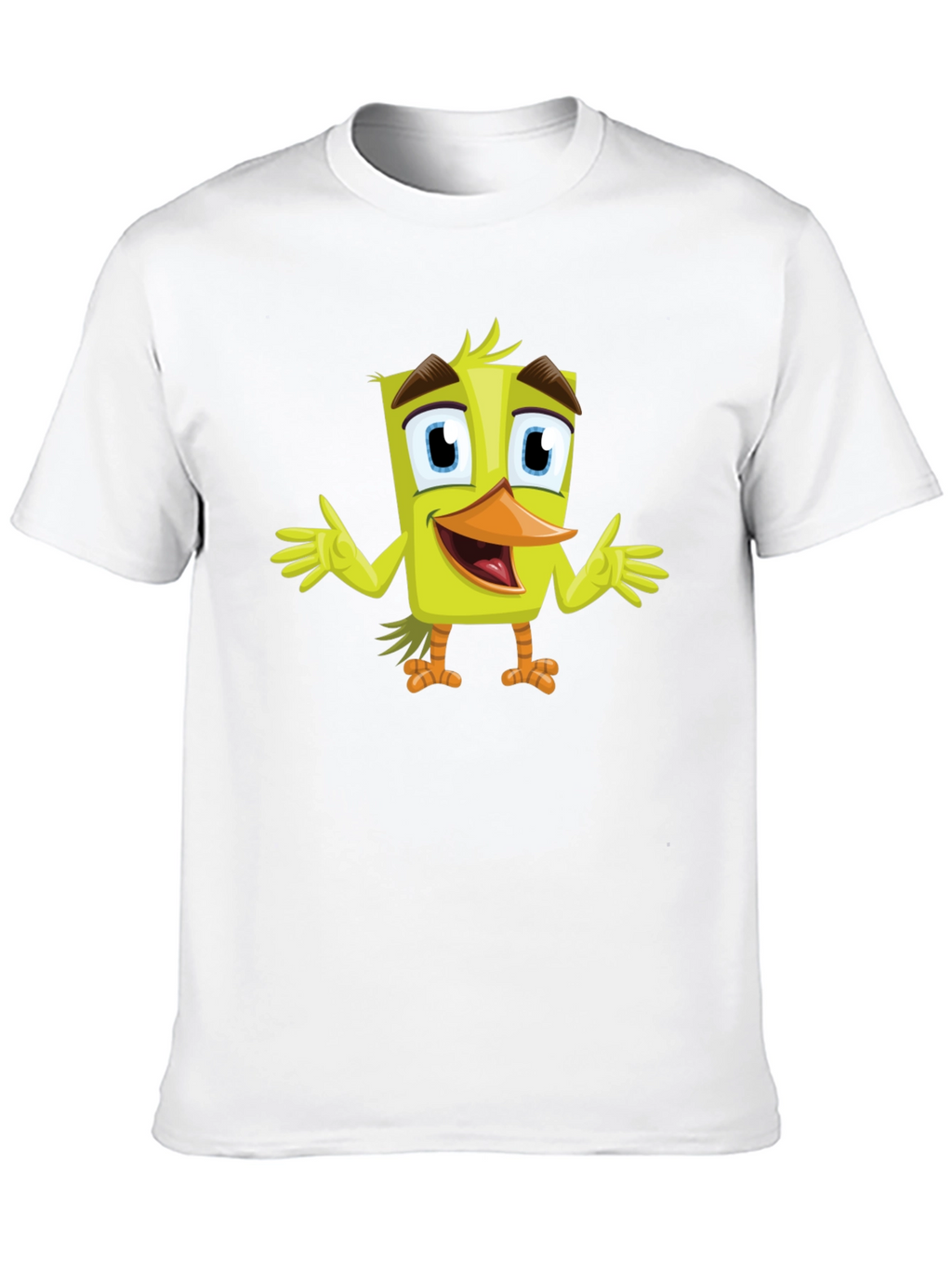 Cartoon Duck Graphic Tee - Black Unisex T-Shirt