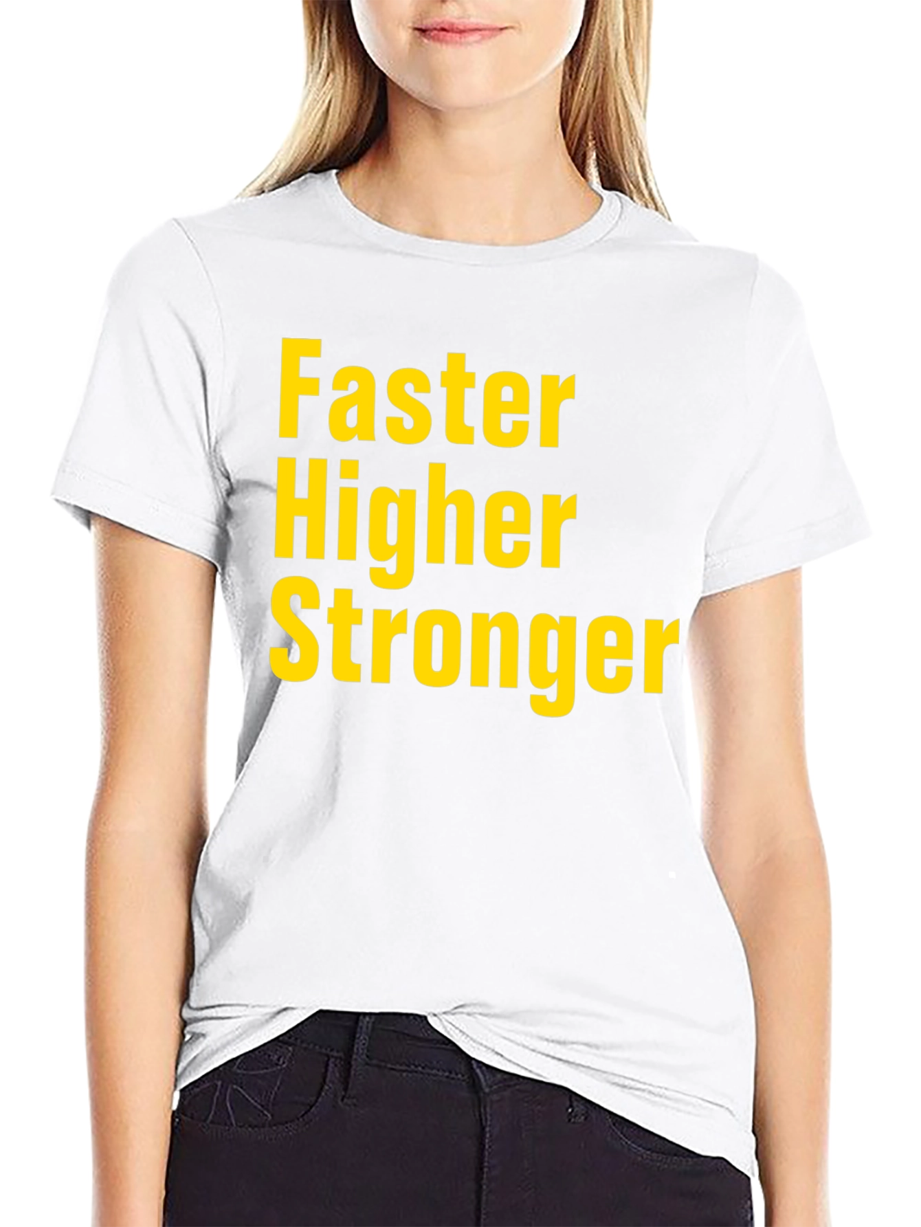 Faster Higher Stronger Black T-Shirt
