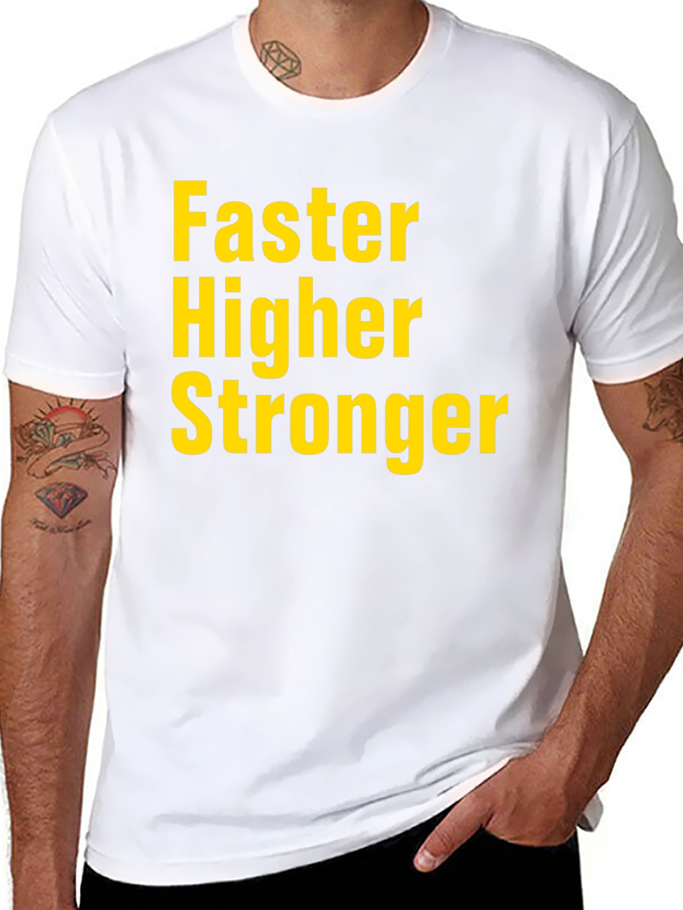 Faster Higher Stronger Black T-Shirt