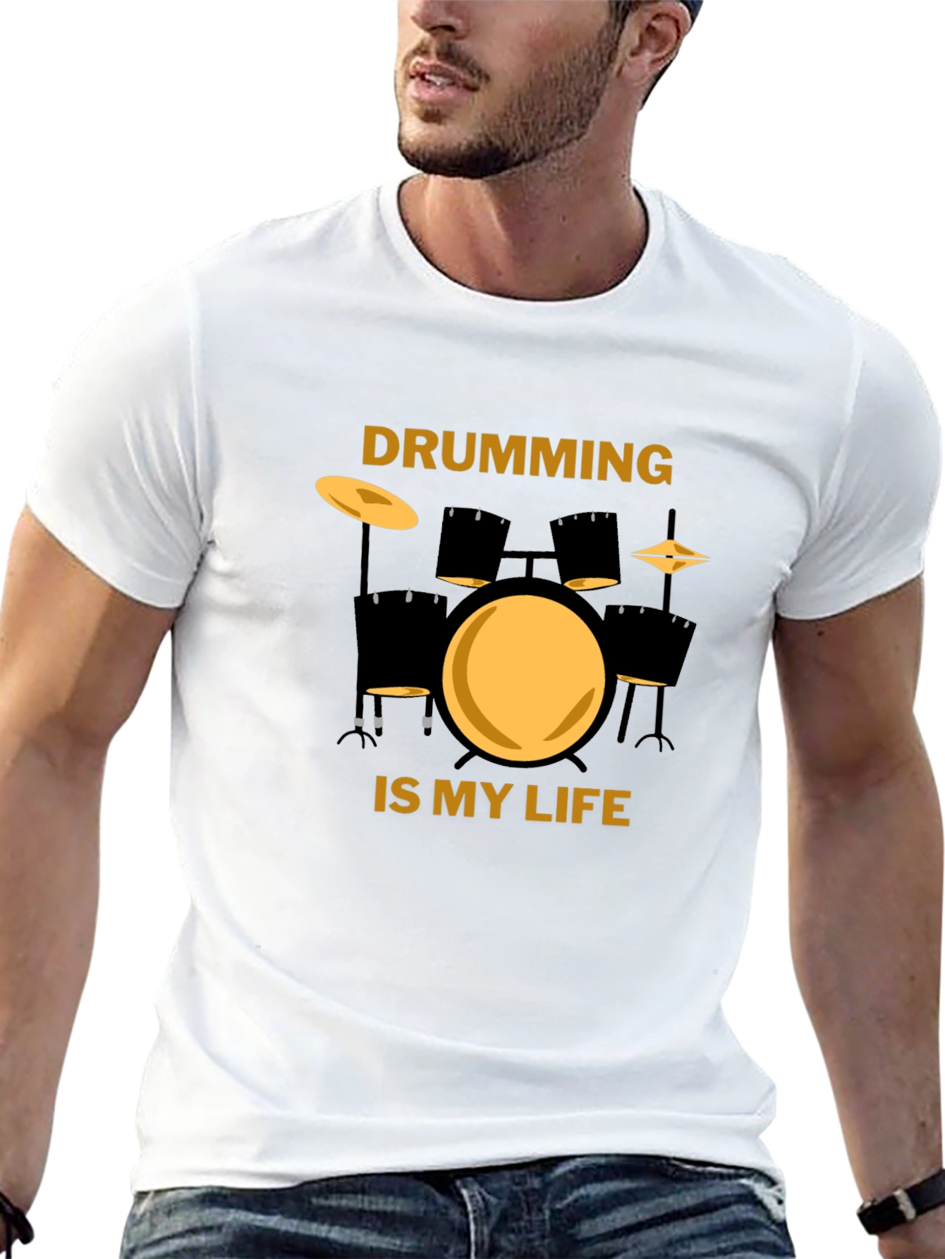 Drumming is My Life Black T-Shirt