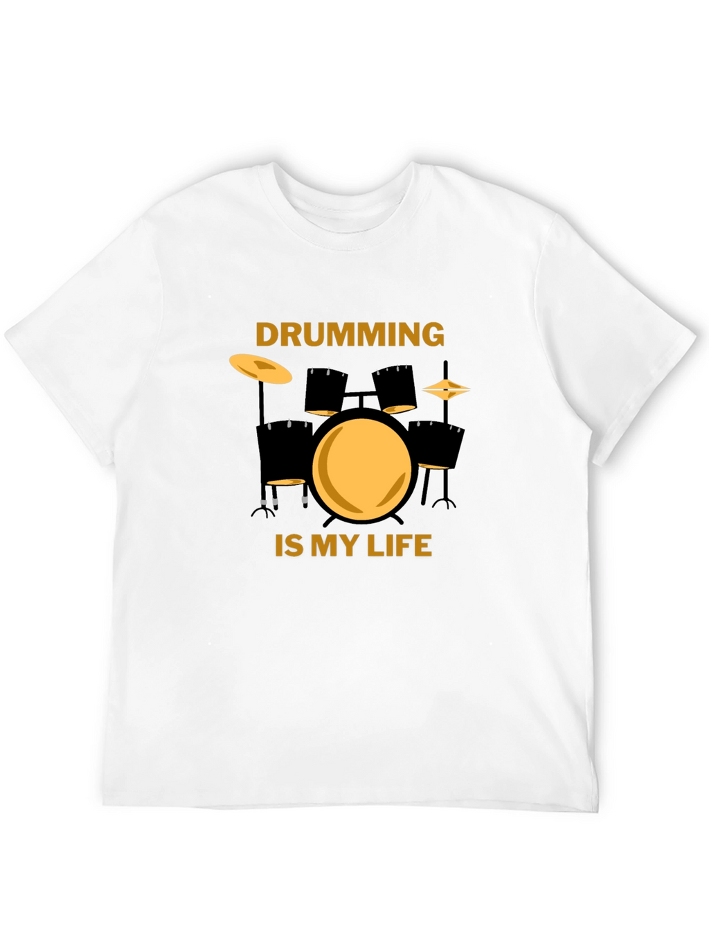 Drumming is My Life Black T-Shirt