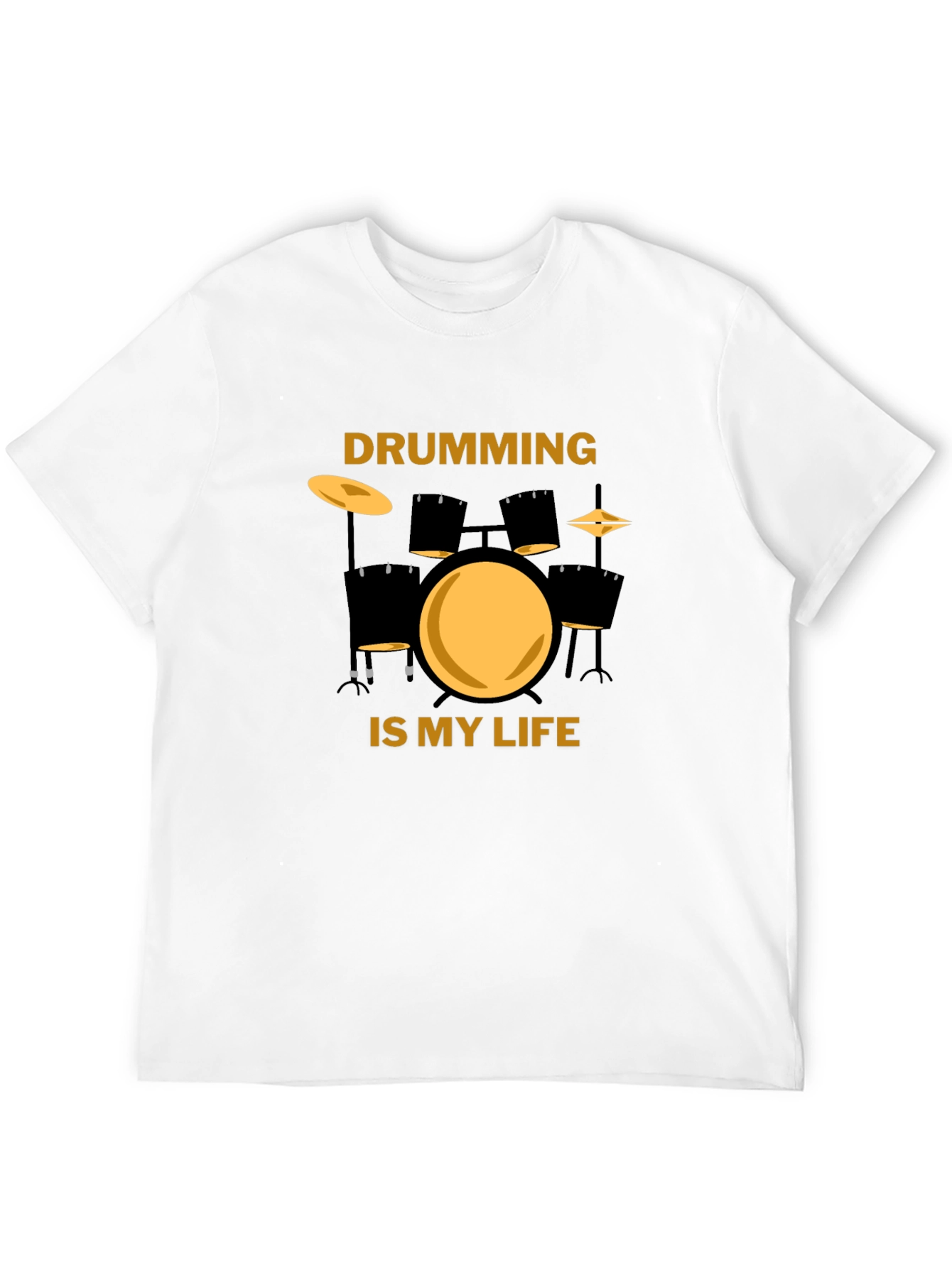 Drumming is My Life Black T-Shirt