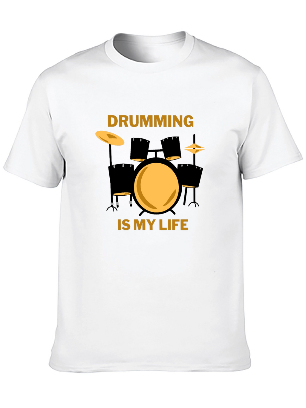 Drumming is My Life Black T-Shirt