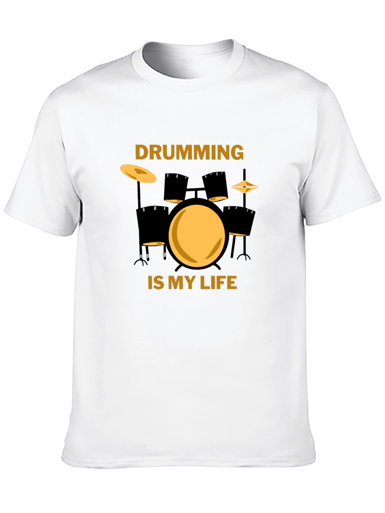 Drumming is My Life Black T-Shirt