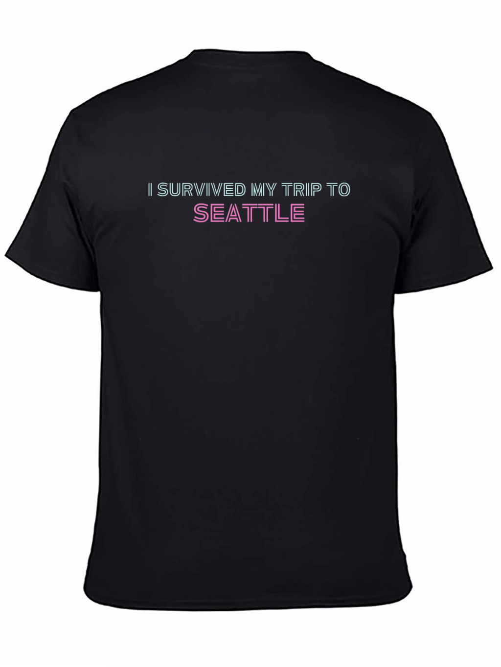 I Survived My Trip to Seattle Black T-Shirt