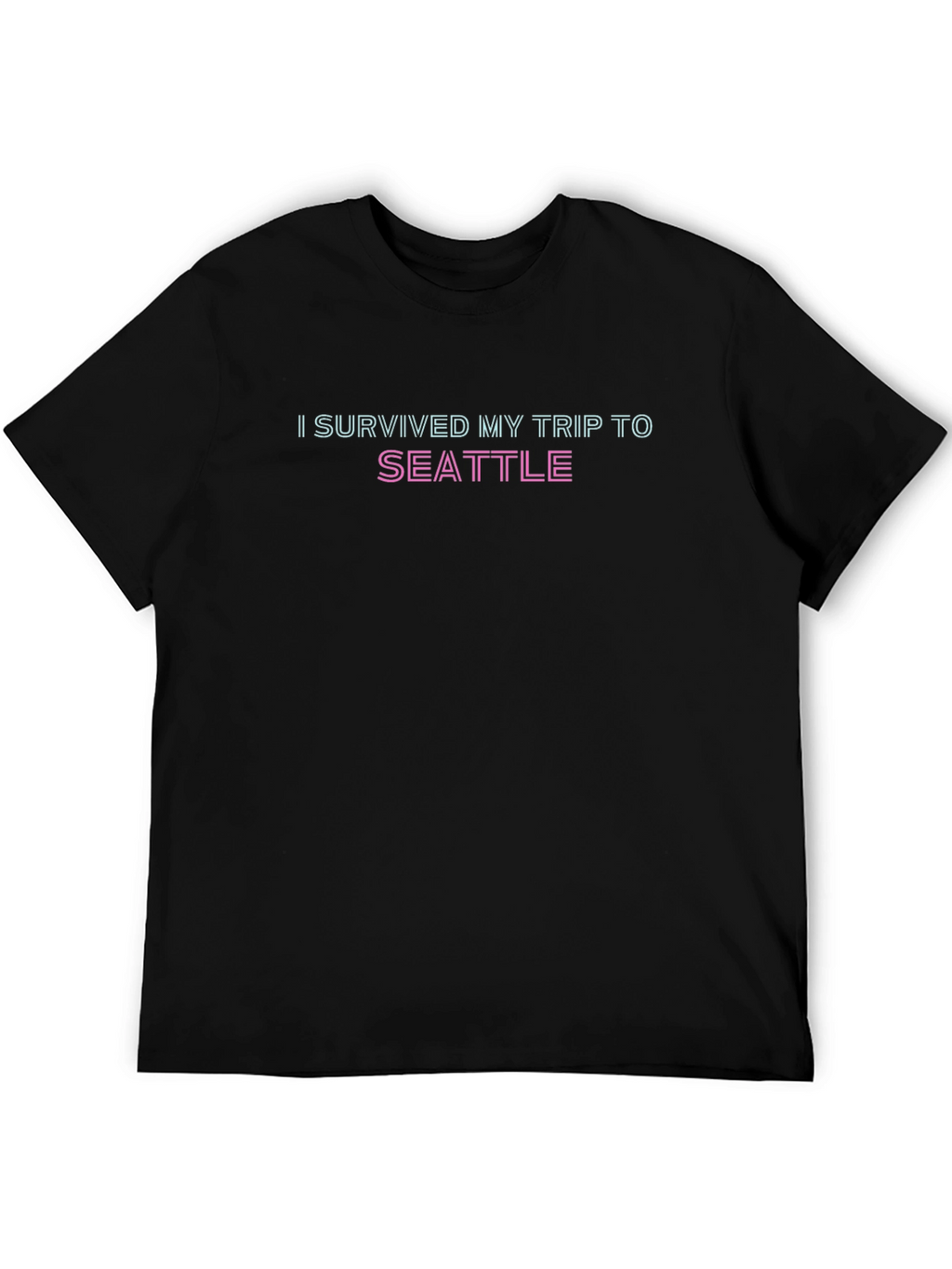 I Survived My Trip to Seattle Black T-Shirt