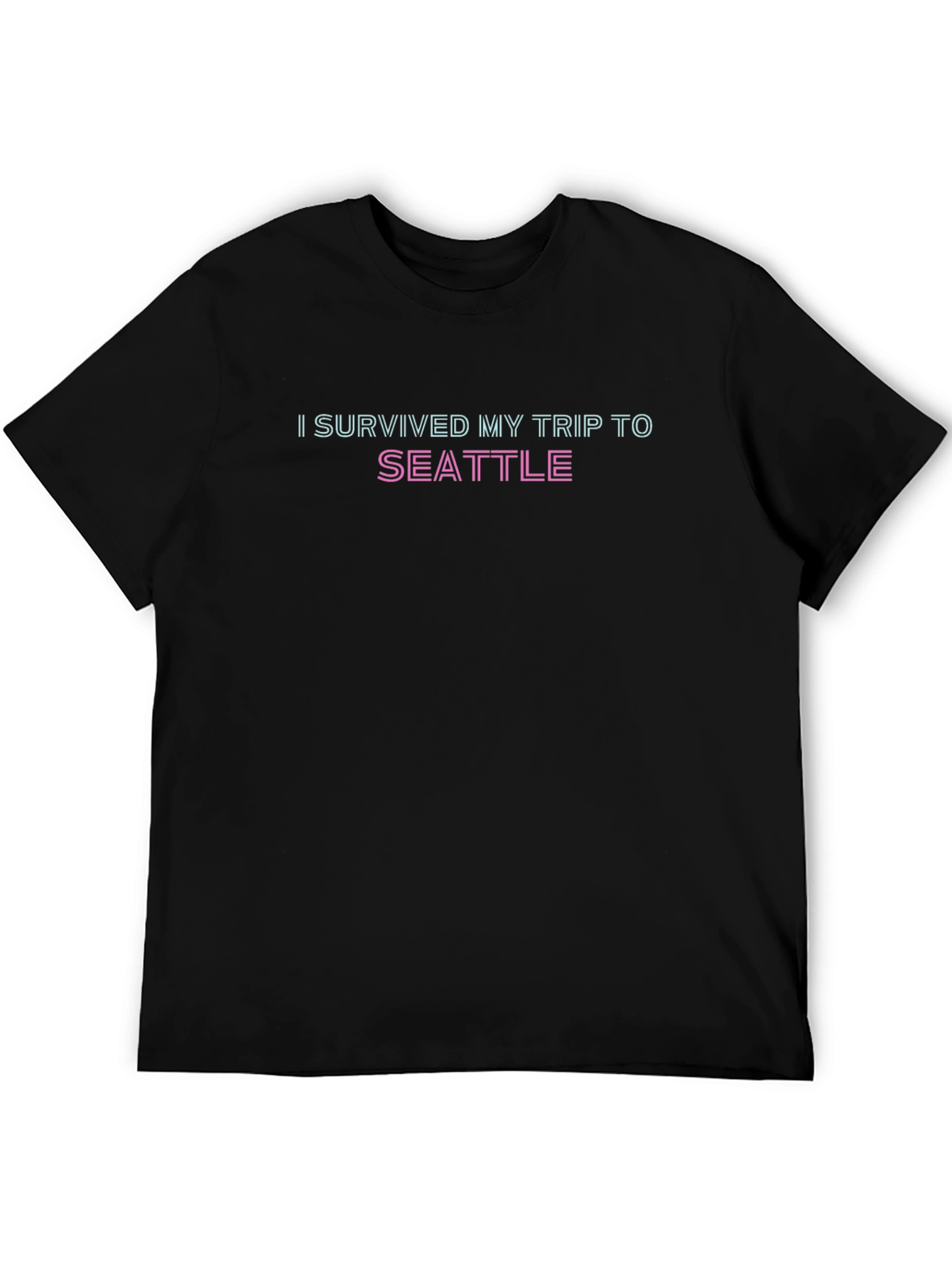 I Survived My Trip to Seattle Black T-Shirt