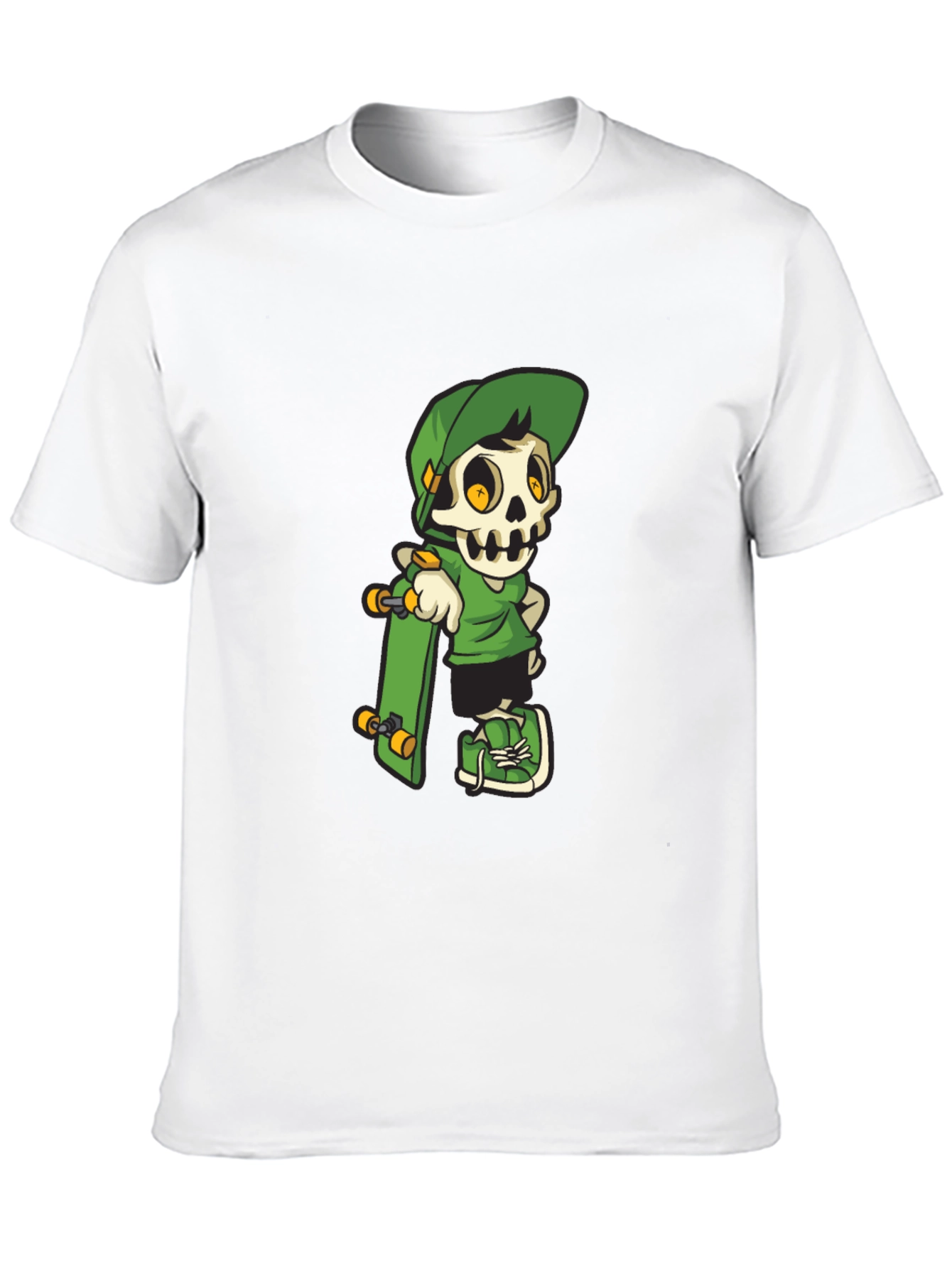 Skater Skull Graphic Tee - Cool & Edgy Design