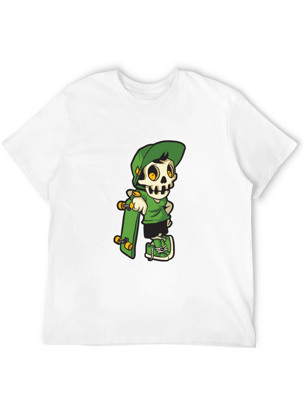 Skater Skull Graphic Tee - Cool & Edgy Design