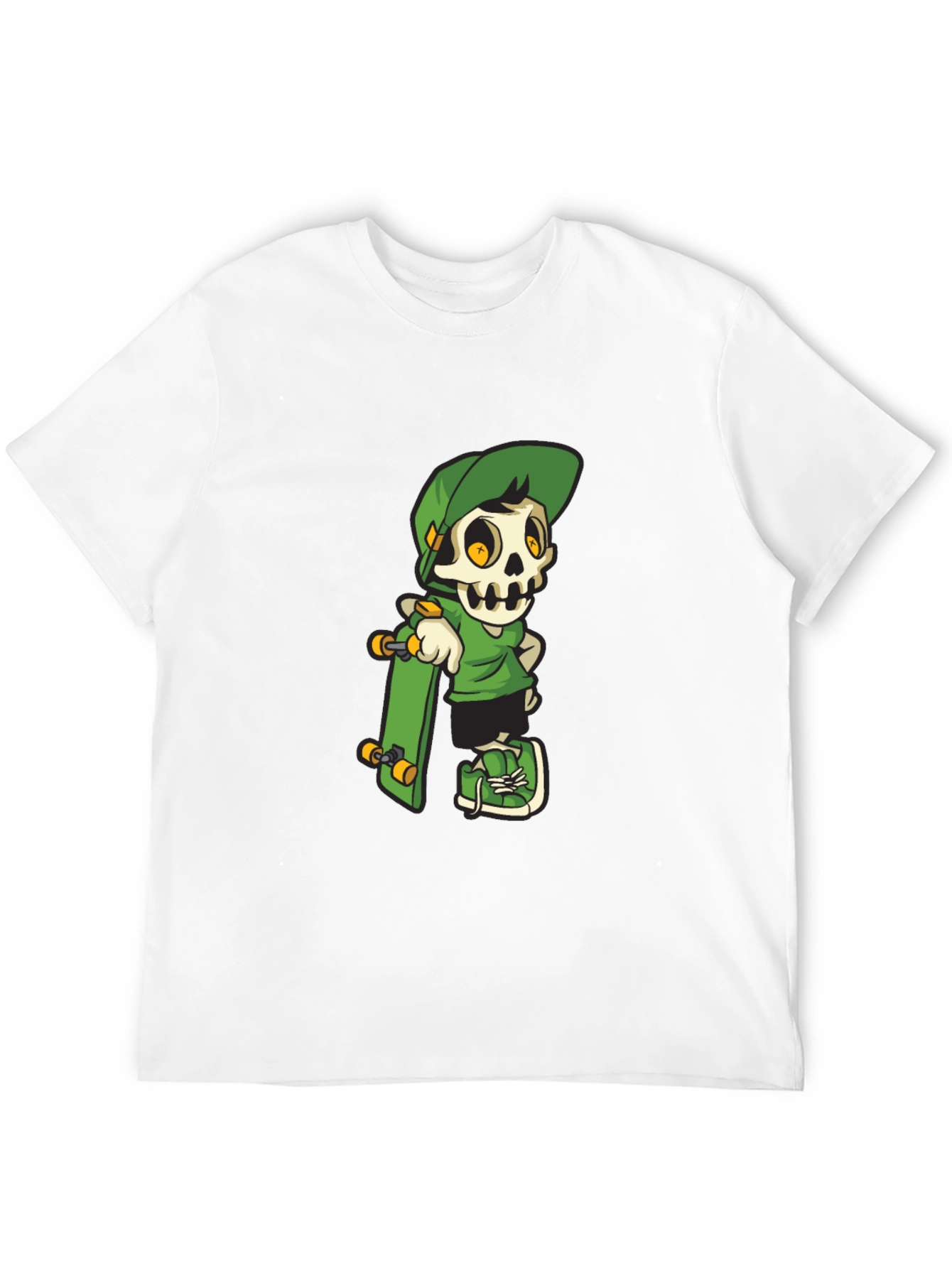 Skater Skull Graphic Tee - Cool & Edgy Design