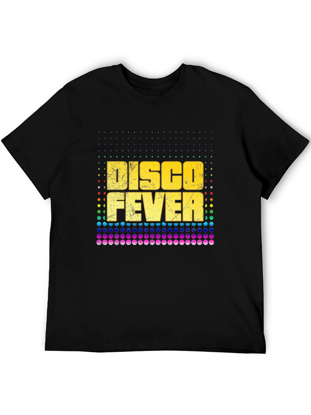 Retro Disco Fever Graphic Tee - Black