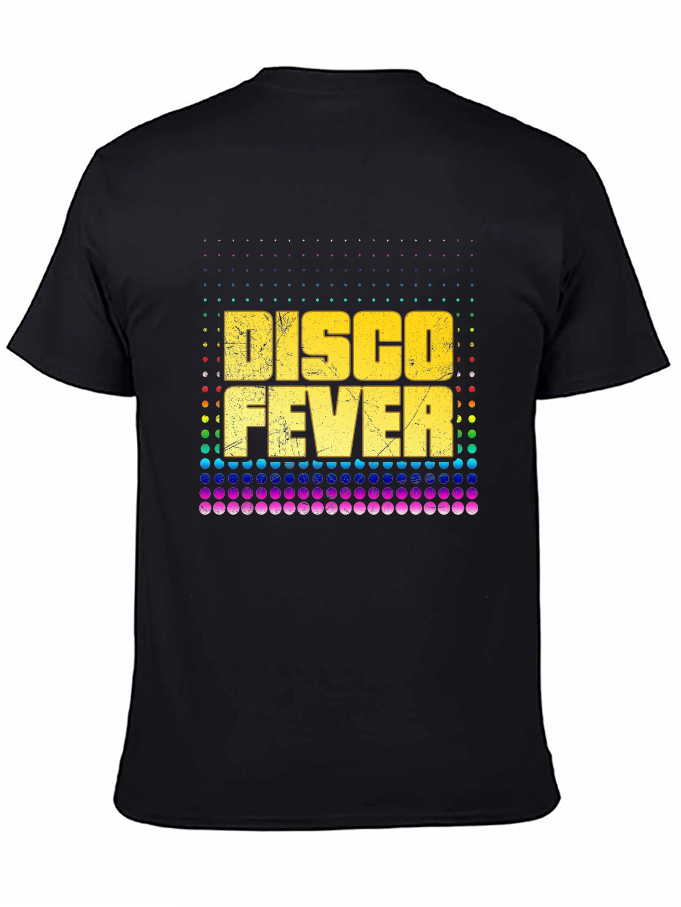 Retro Disco Fever Graphic Tee - Black