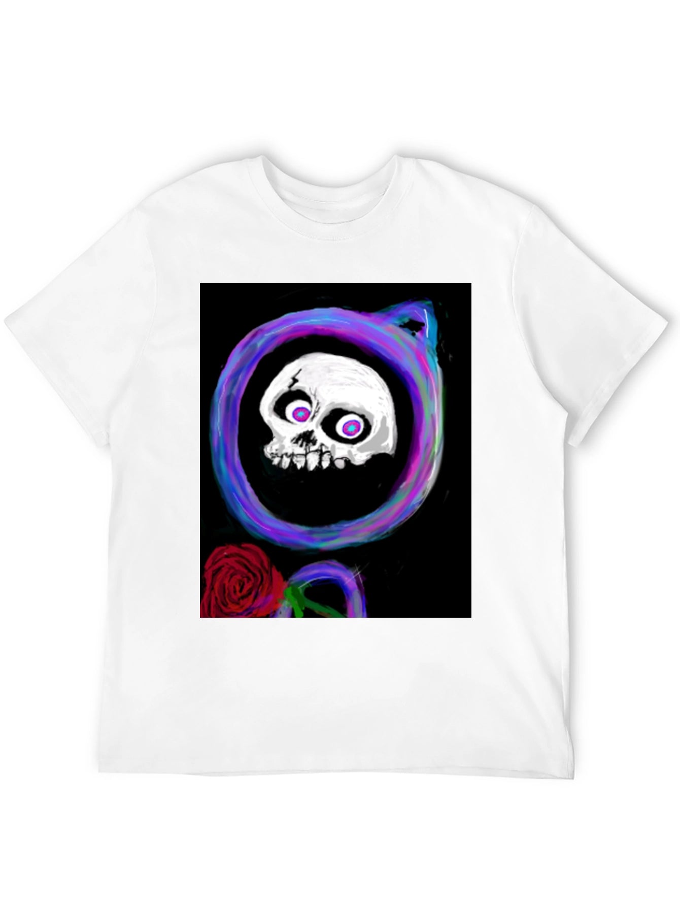 Skull & Rose Graphic Tee - Black