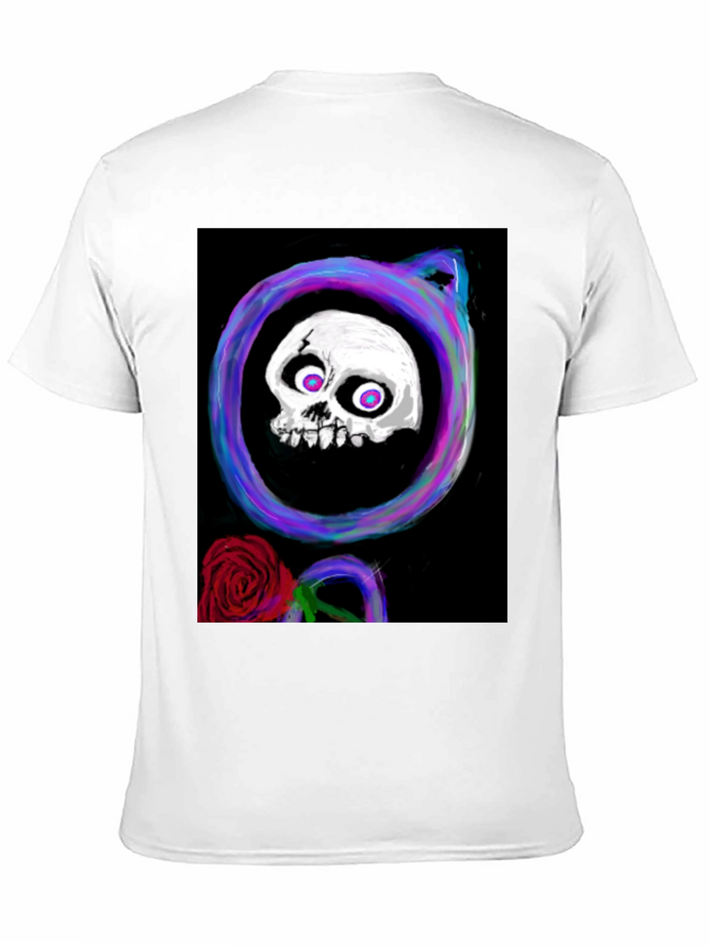 Skull & Rose Graphic Tee - Black