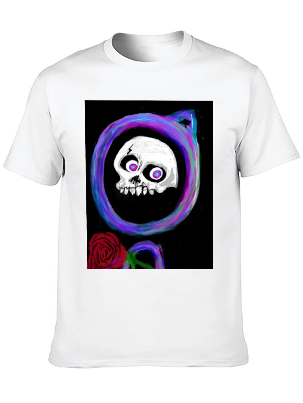 Skull & Rose Graphic Tee - Black