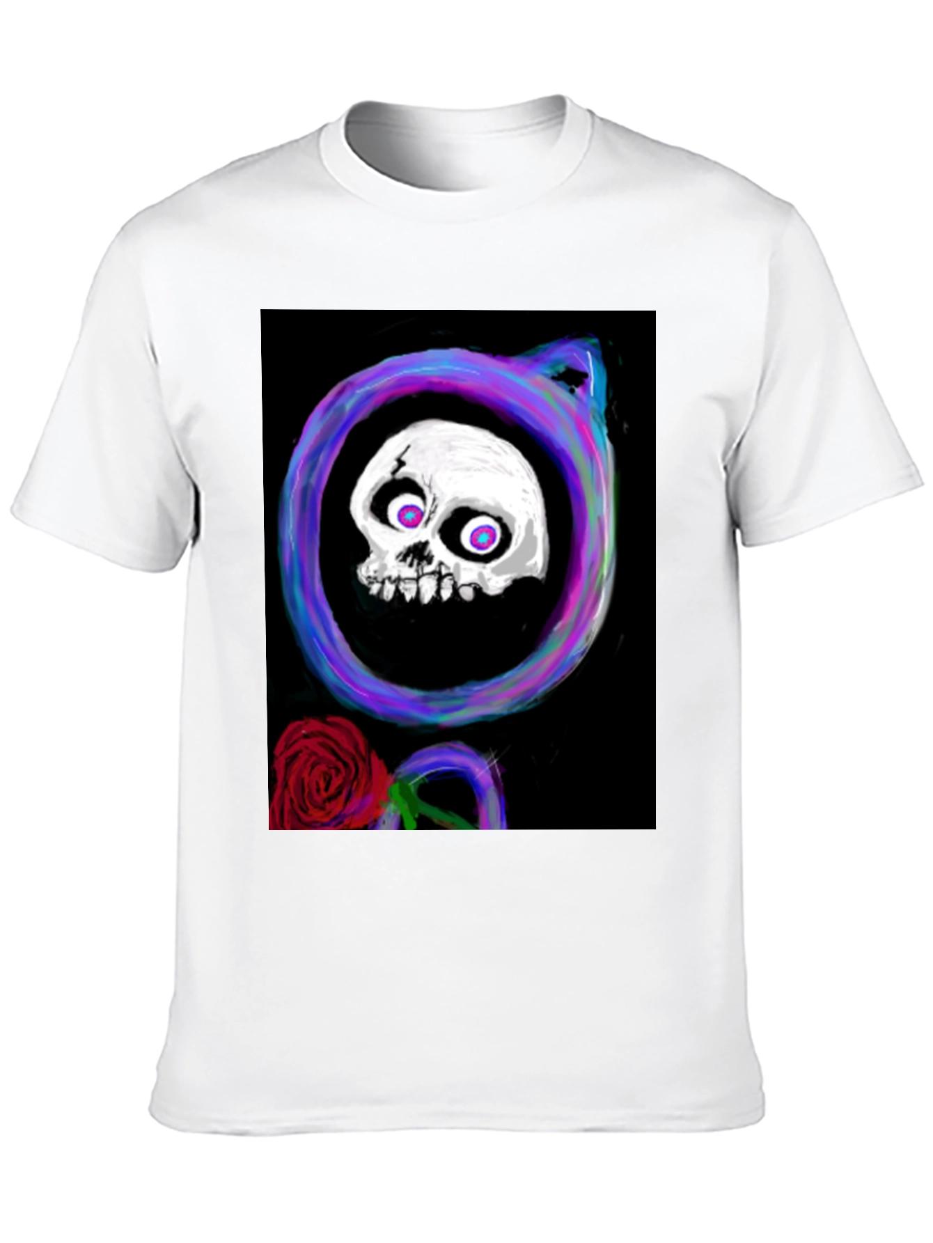 Skull & Rose Graphic Tee - Black